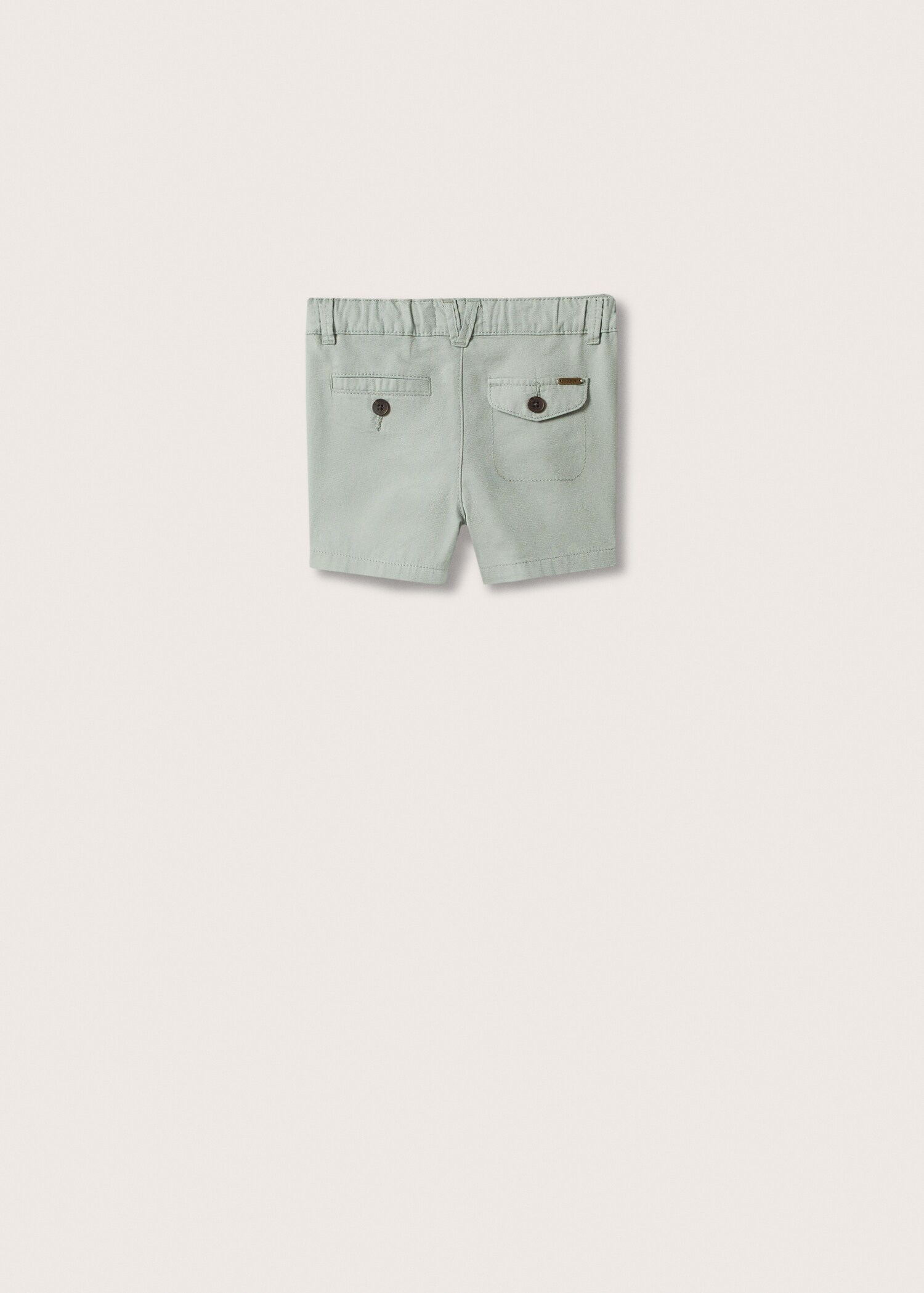 Cotton linen chino-style shorts - Reverse of the article