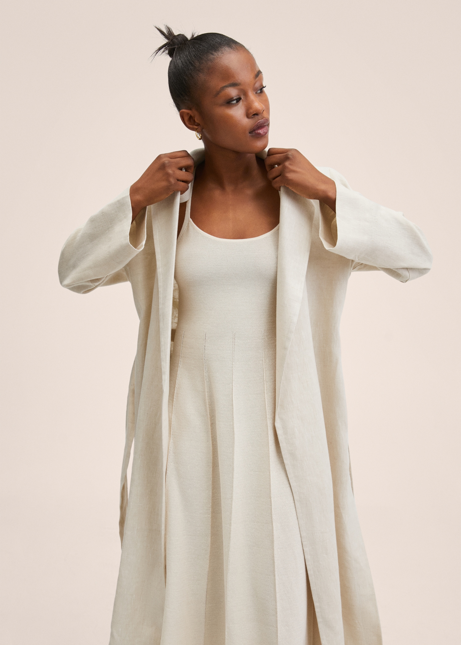 100% linen trench coat - Medium plane