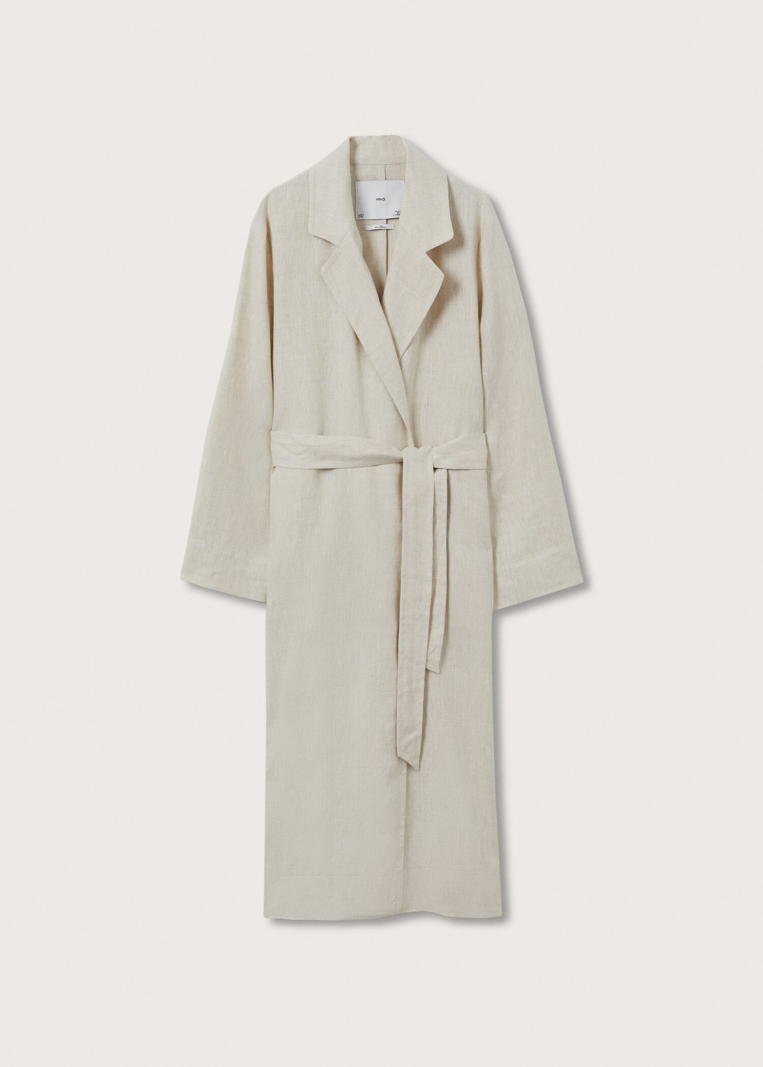 100% linen trench coat - Article without model