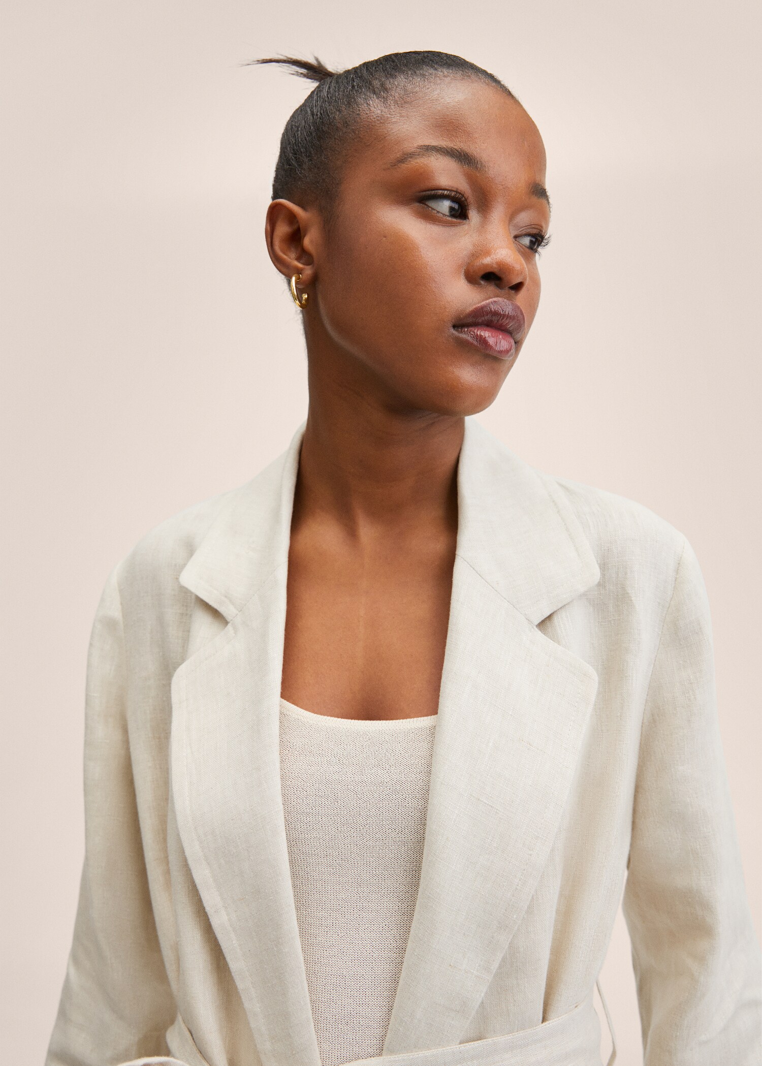100% linen trench coat - Details of the article 1