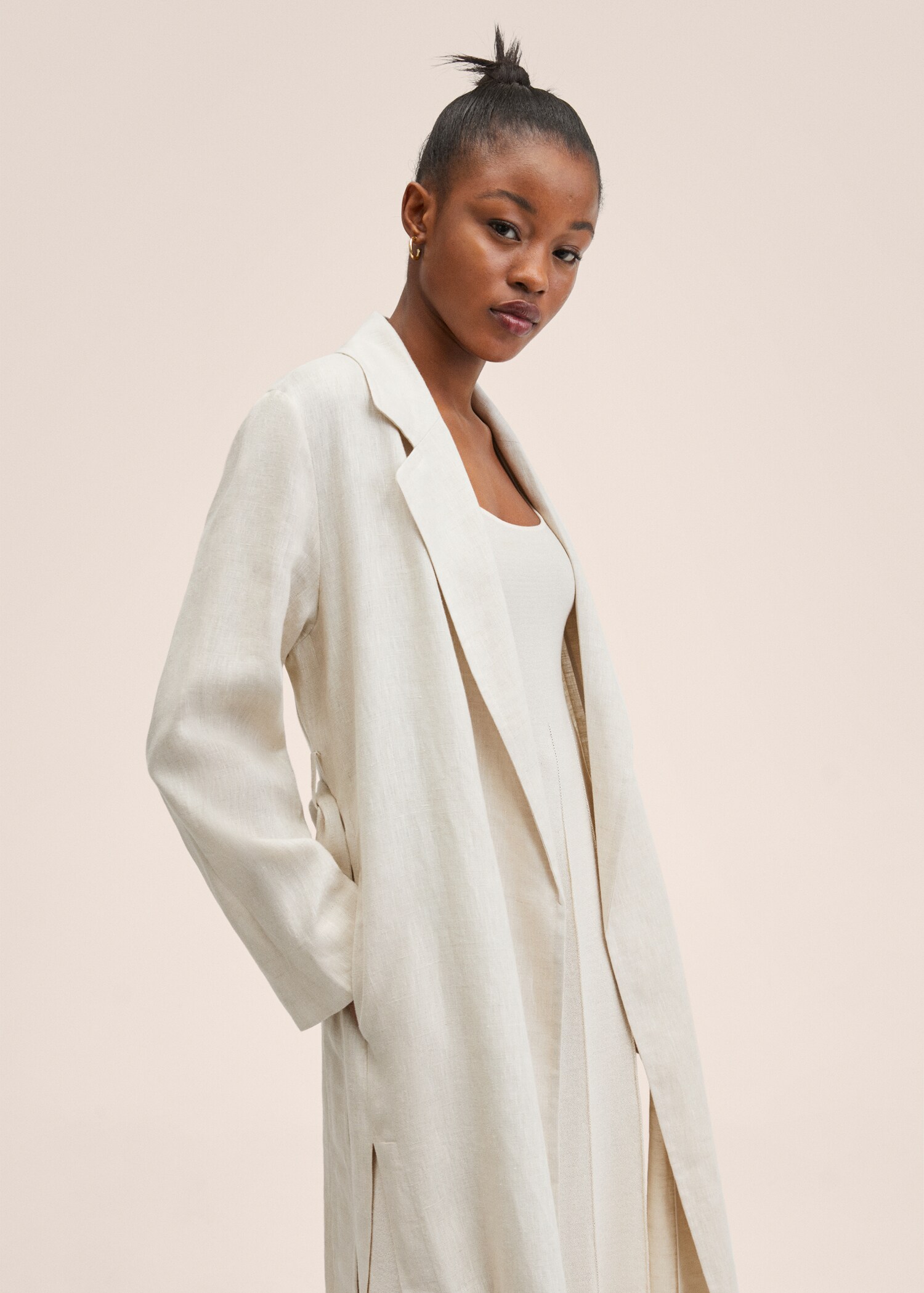 100% linen trench coat - Details of the article 6