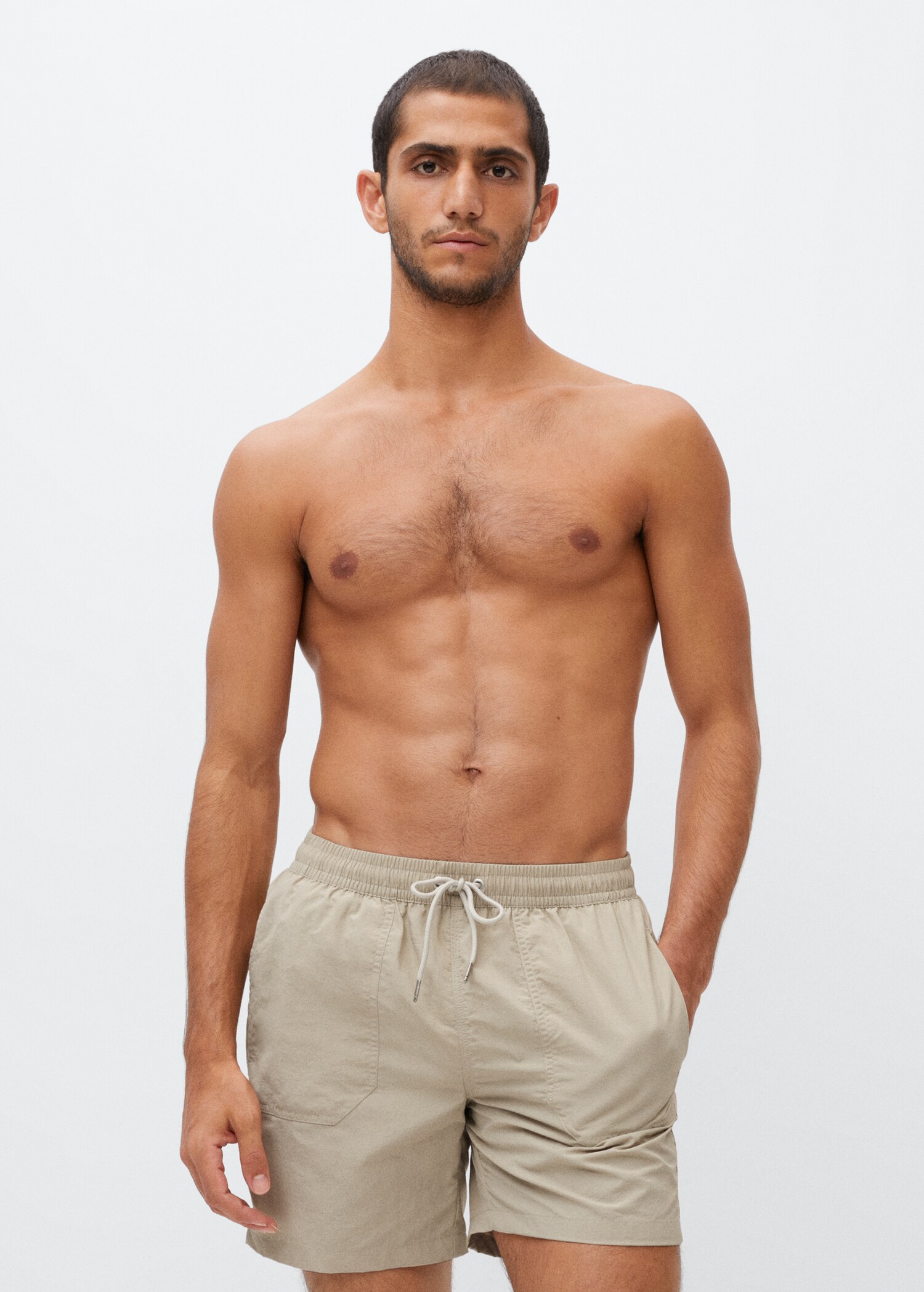 Cord plain swimming trunks - Medium plane