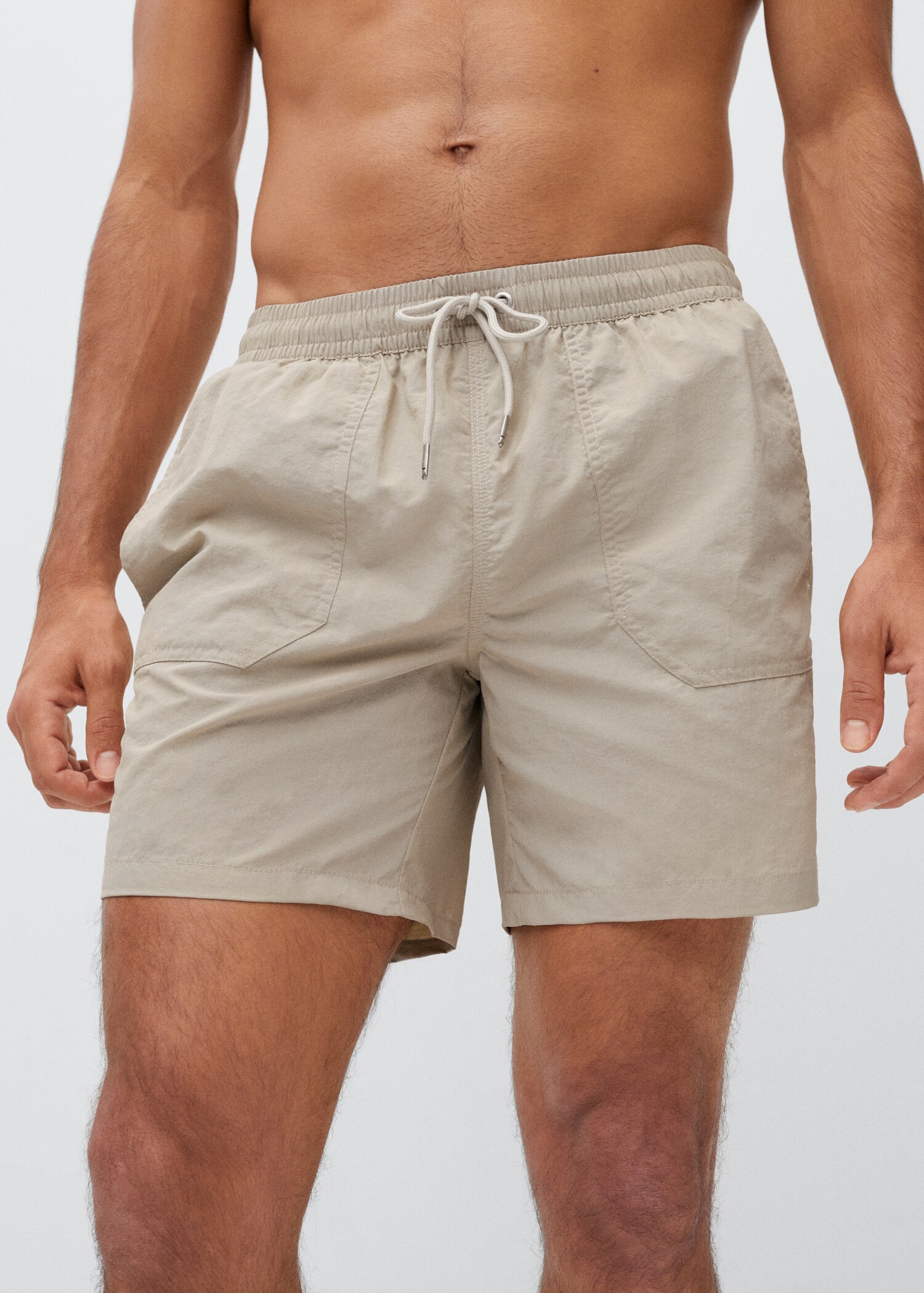 Cord plain swimming trunks - Details of the article 1