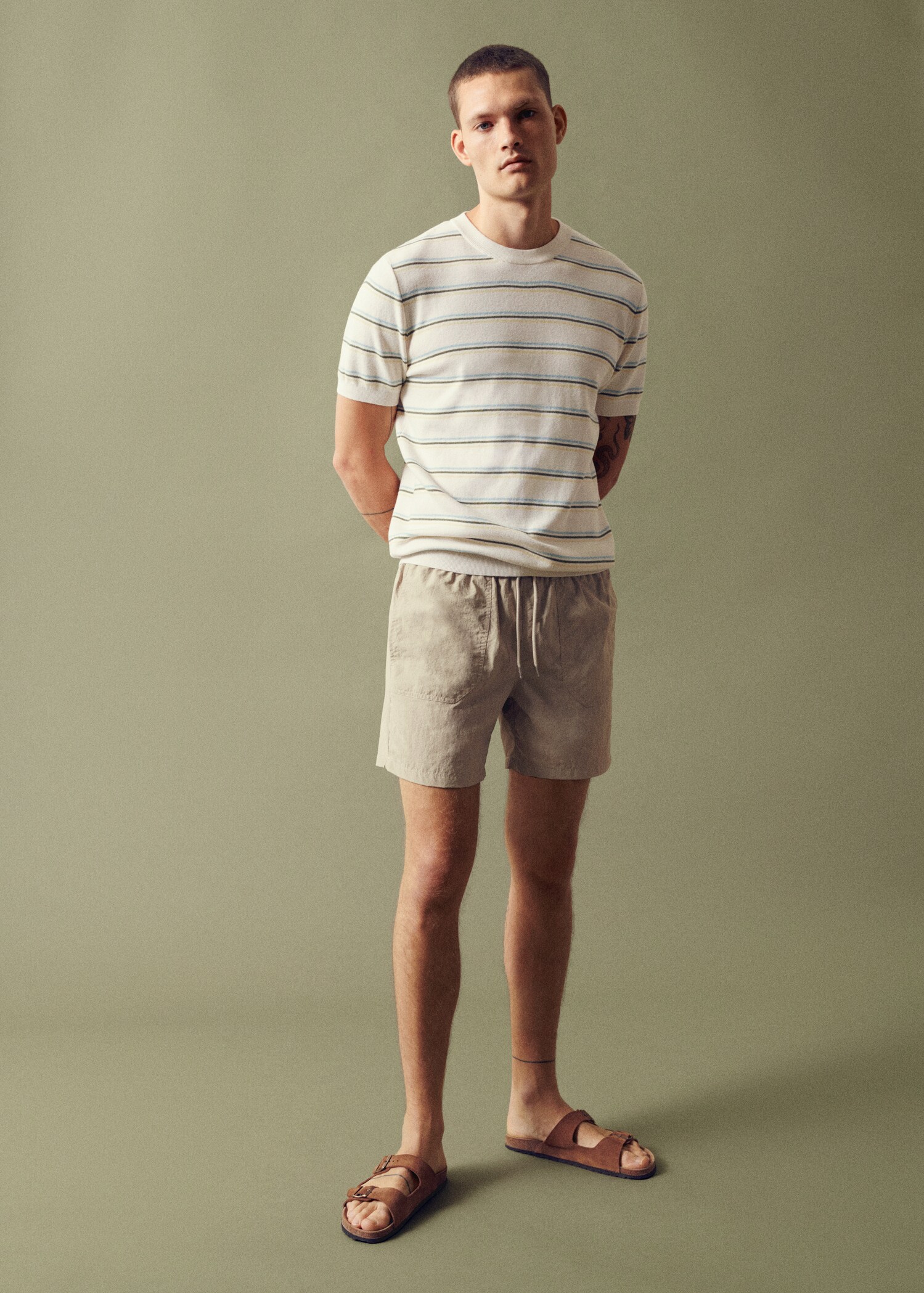 Cord plain swimming trunks - Details of the article 5