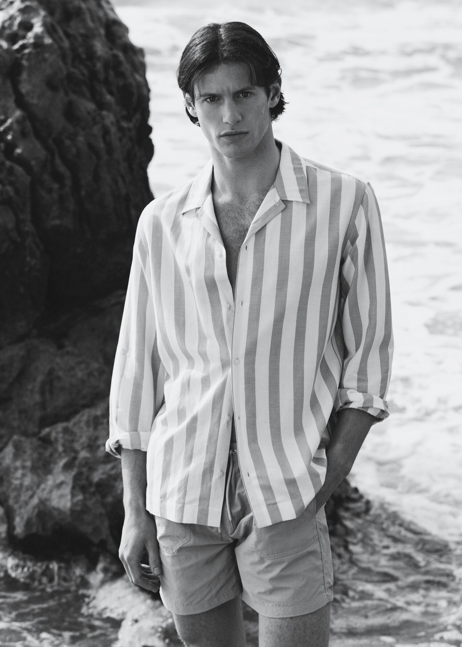 Cord plain swimming trunks - Details of the article 6