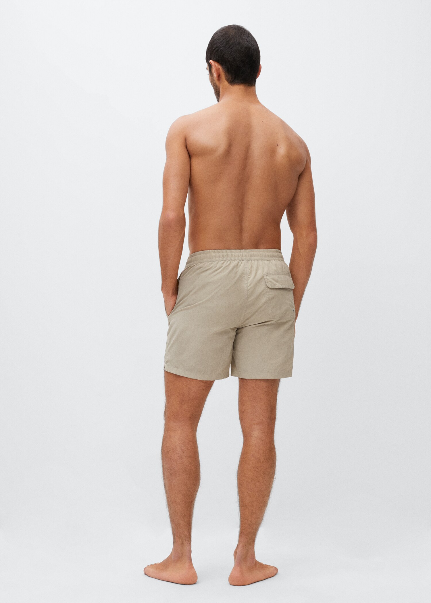 Cord plain swimming trunks - Reverse of the article