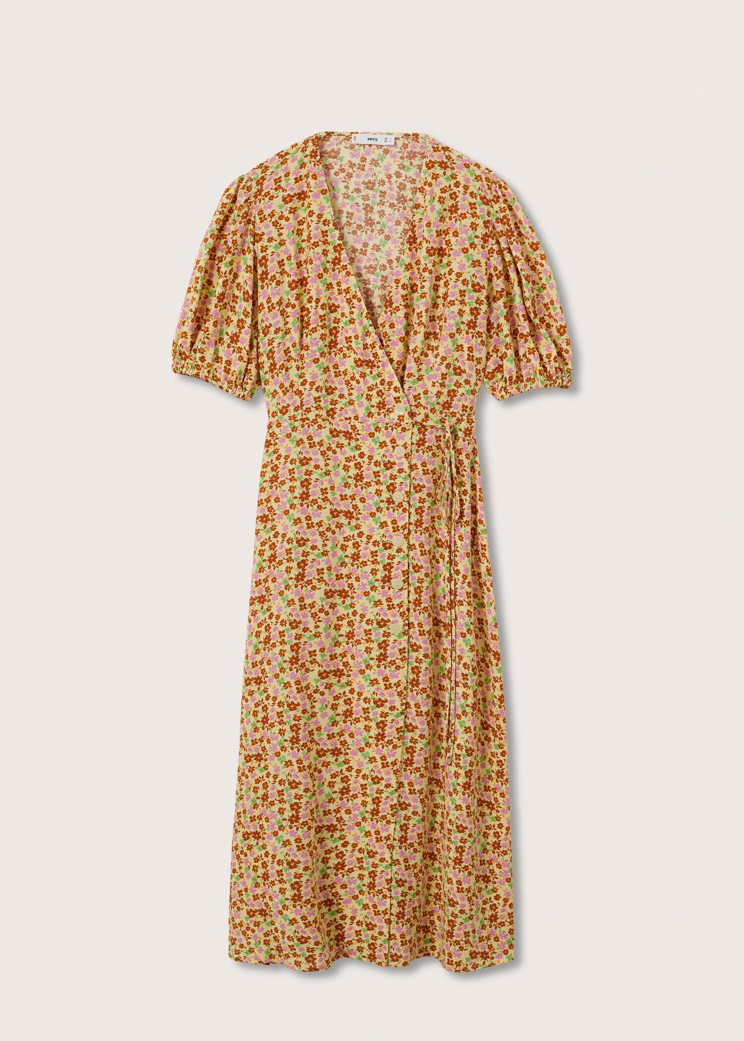 Vestido estampado manga abullonada - Artículo sin modelo