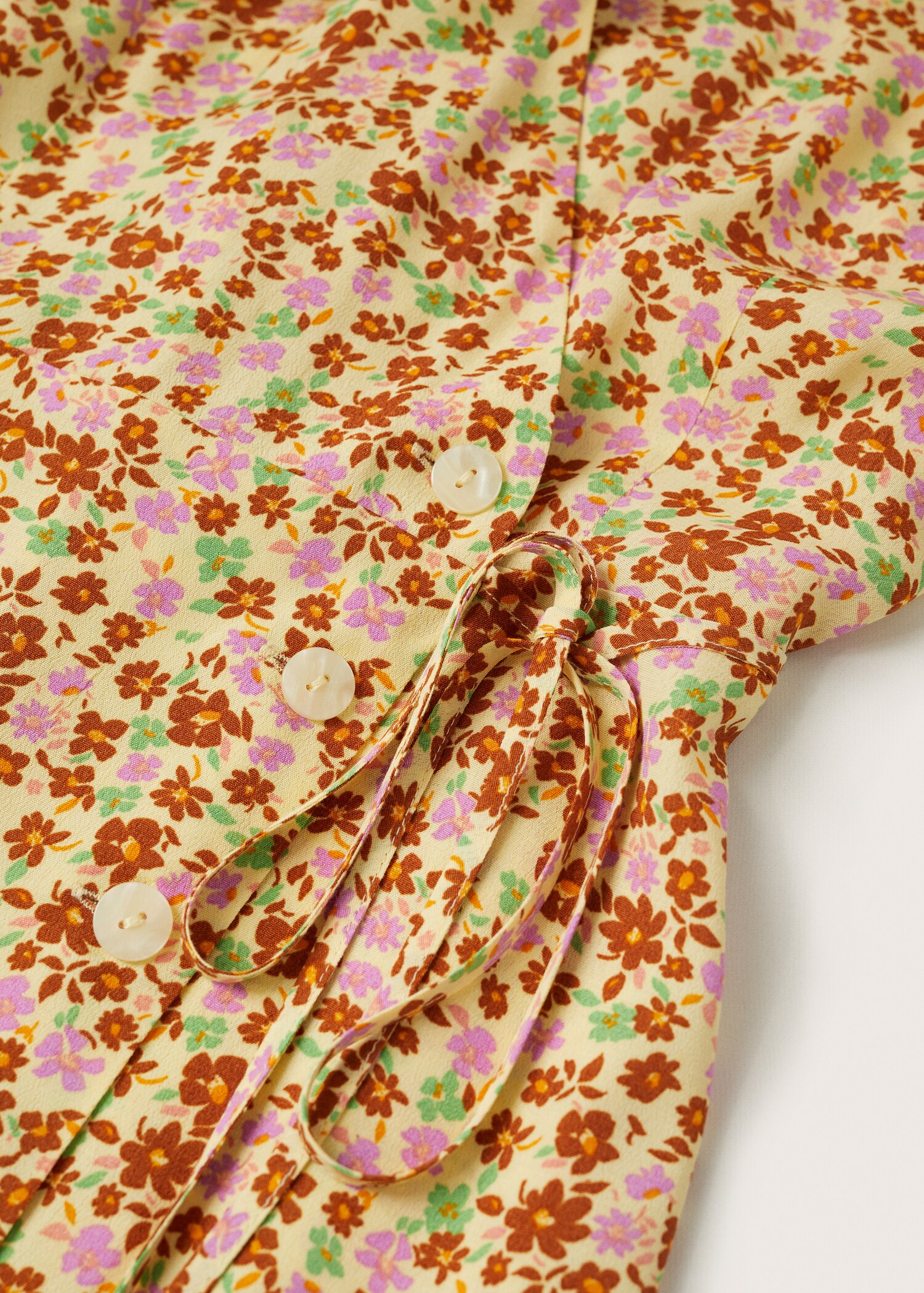 Vestido estampado manga abullonada - Detalle del artículo 8
