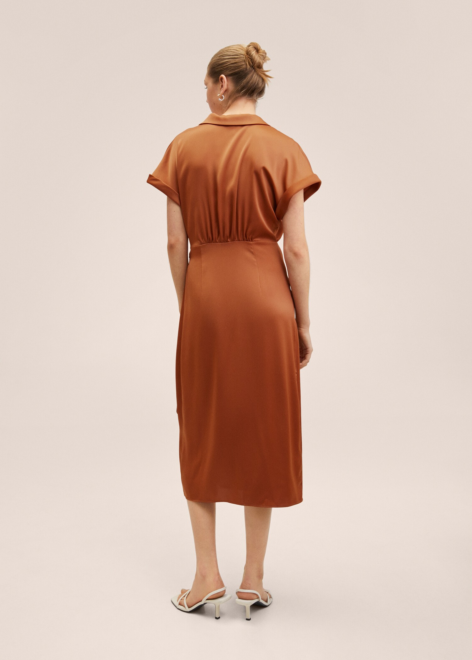Satin shirt dress - Reverse of the article