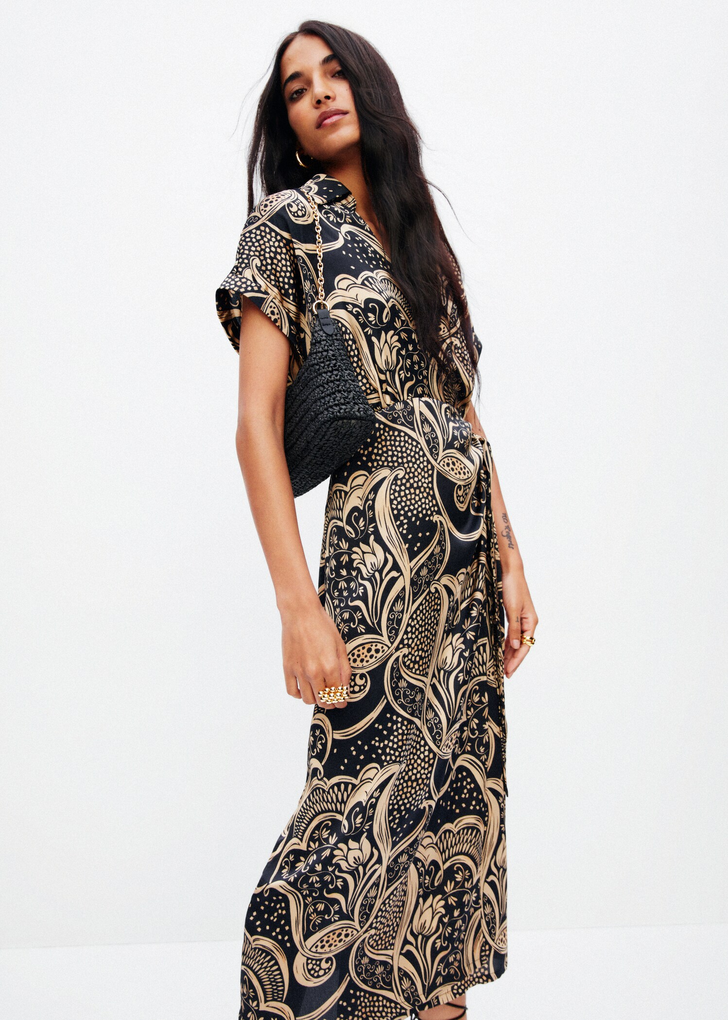 Satin shirt dress - Details of the article 6