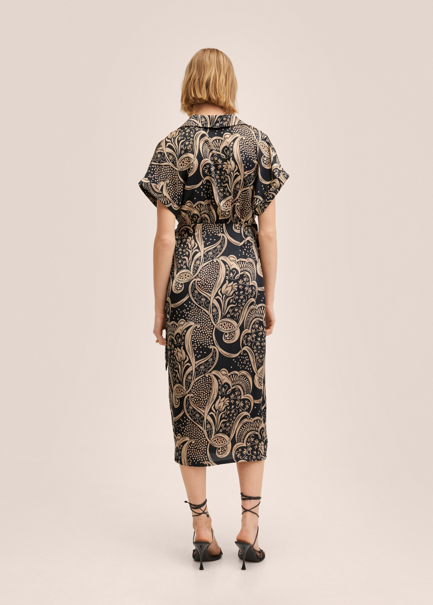 Satin shirt dress - Reverse of the article