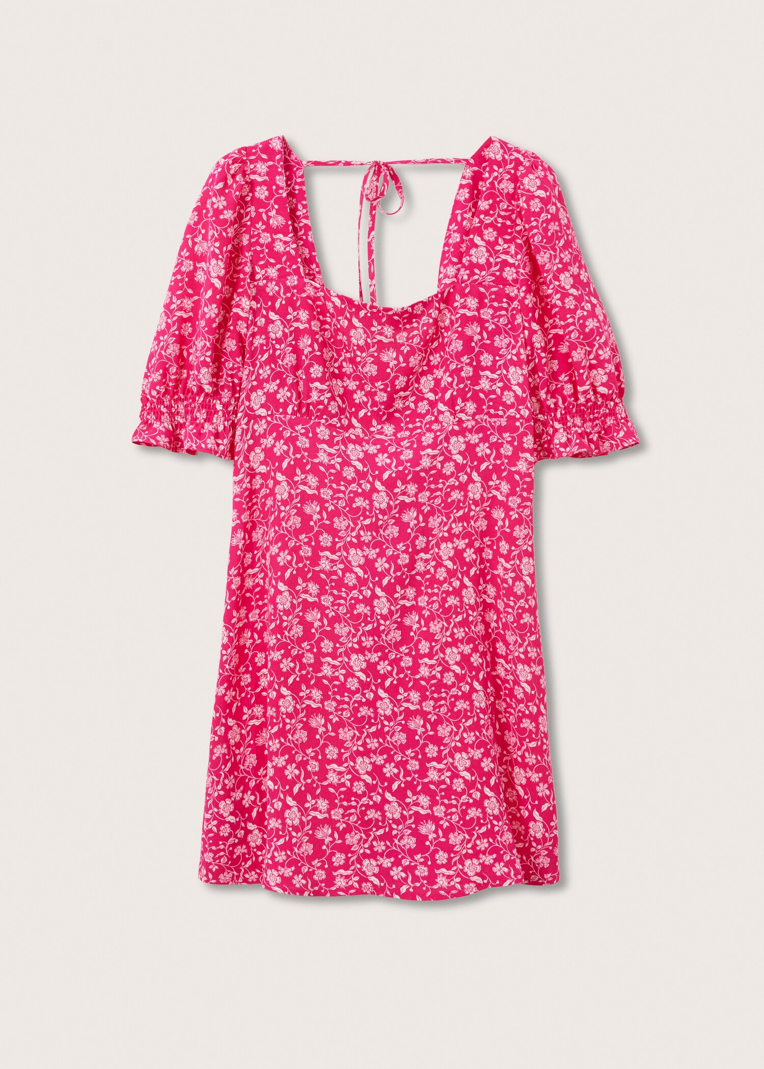 Vestido estampado manga abullonada - Artículo sin modelo