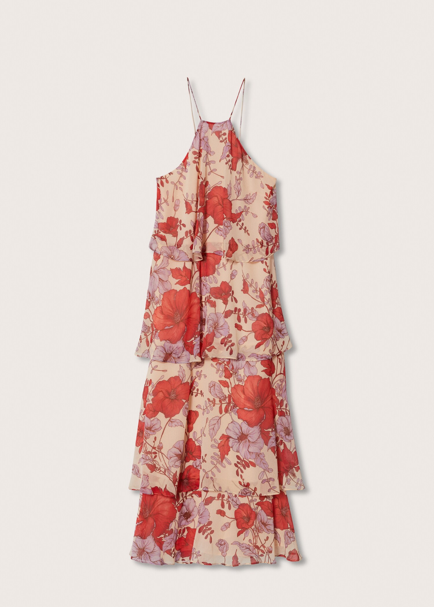 Vestido estampado floral volantes - Artículo sin modelo
