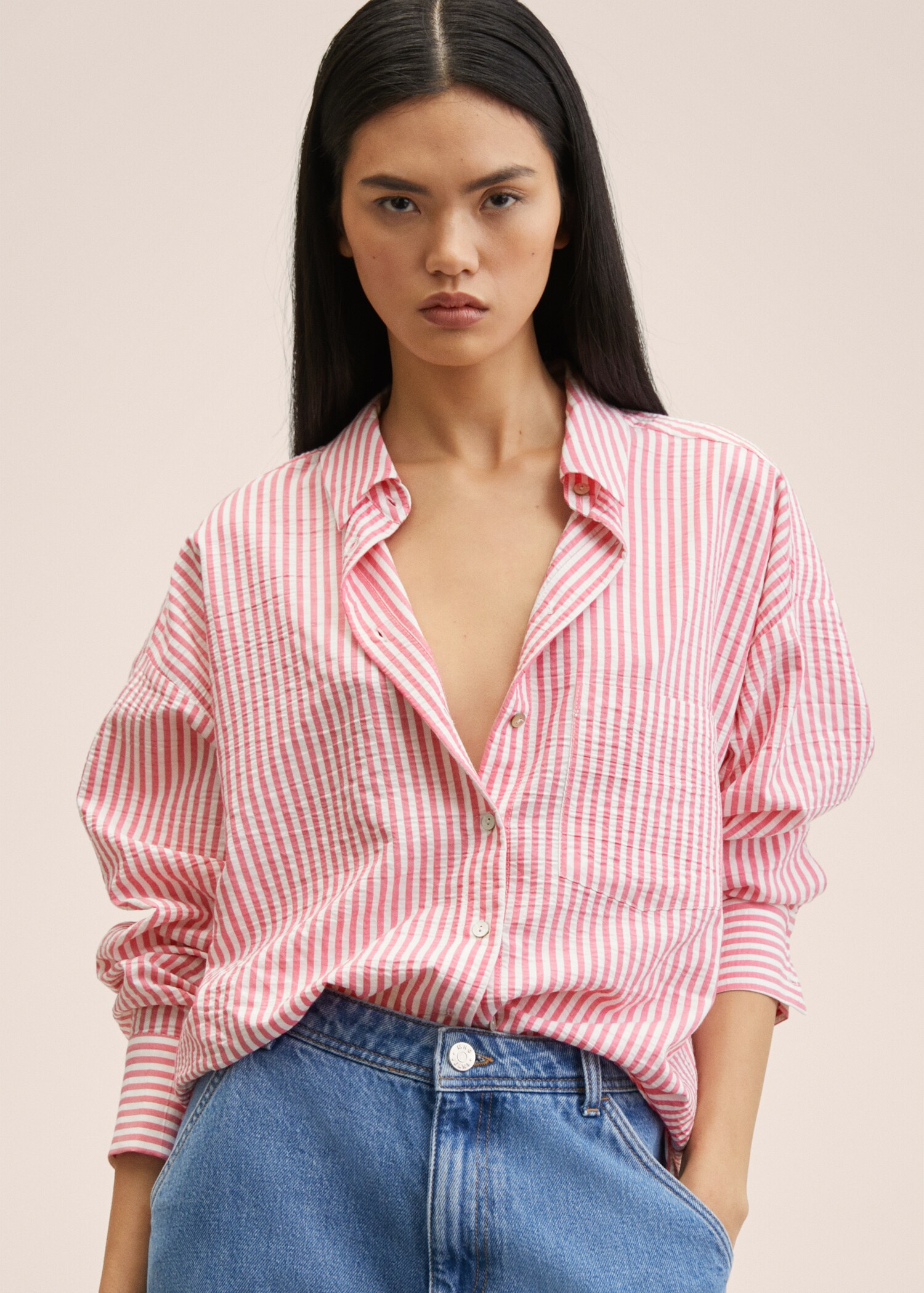 Oversize striped shirt - Medium plane