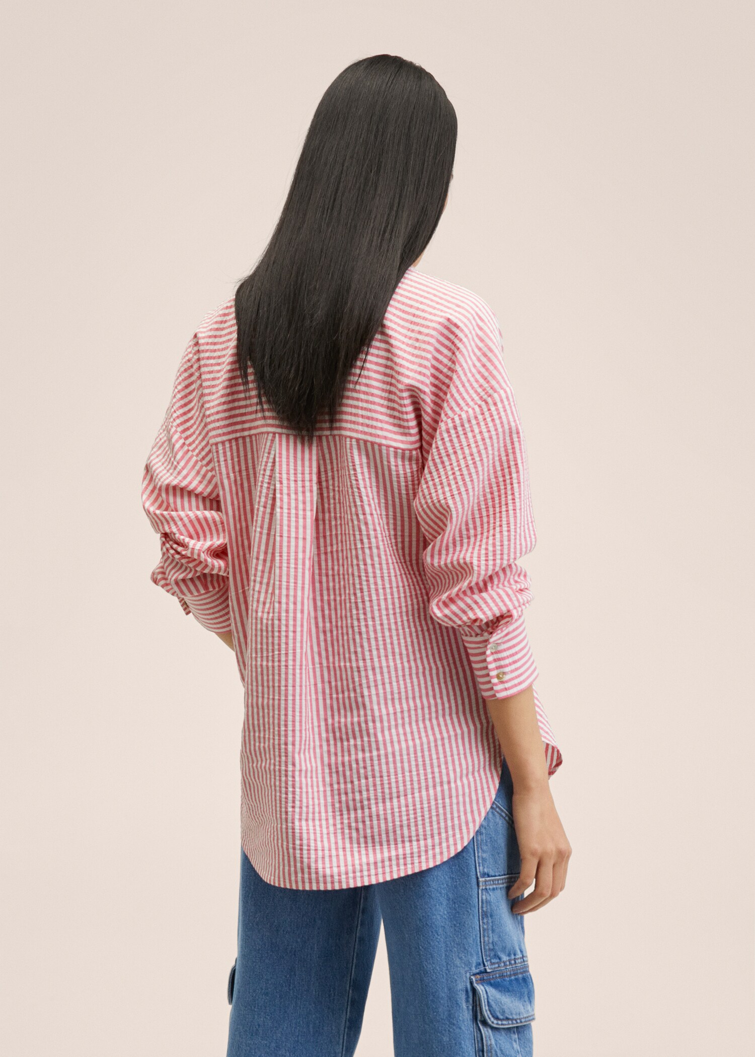 Oversize striped shirt - Reverse of the article