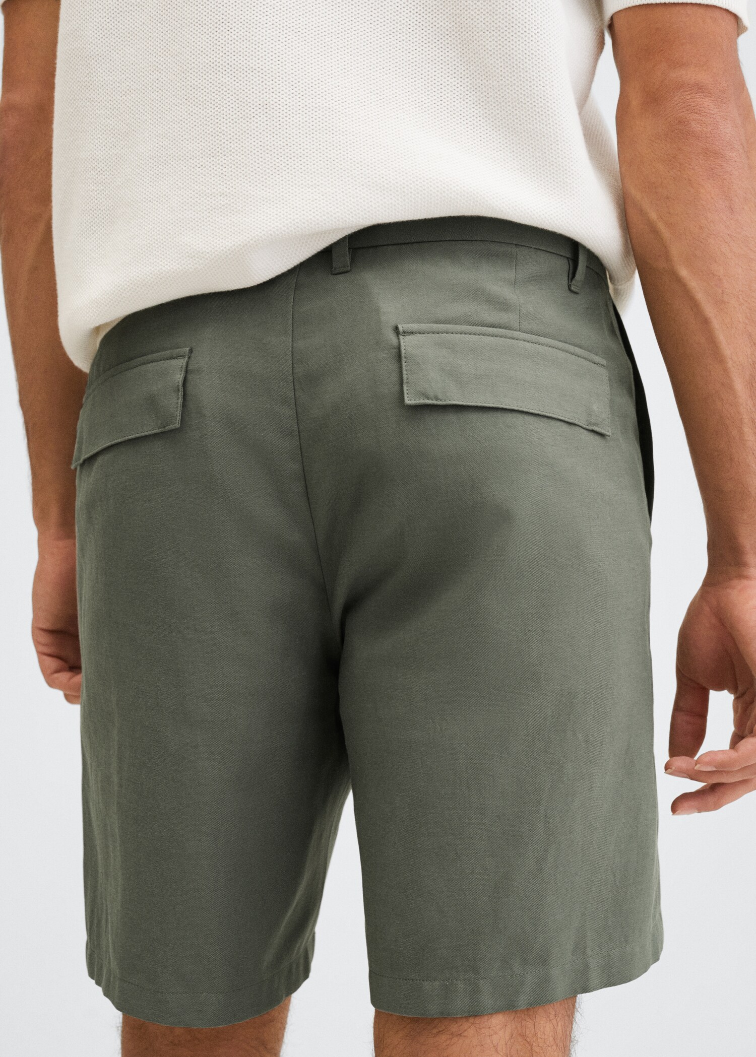 Bermudashorts aus Lyocell mit Leinen - Detail des Artikels 3