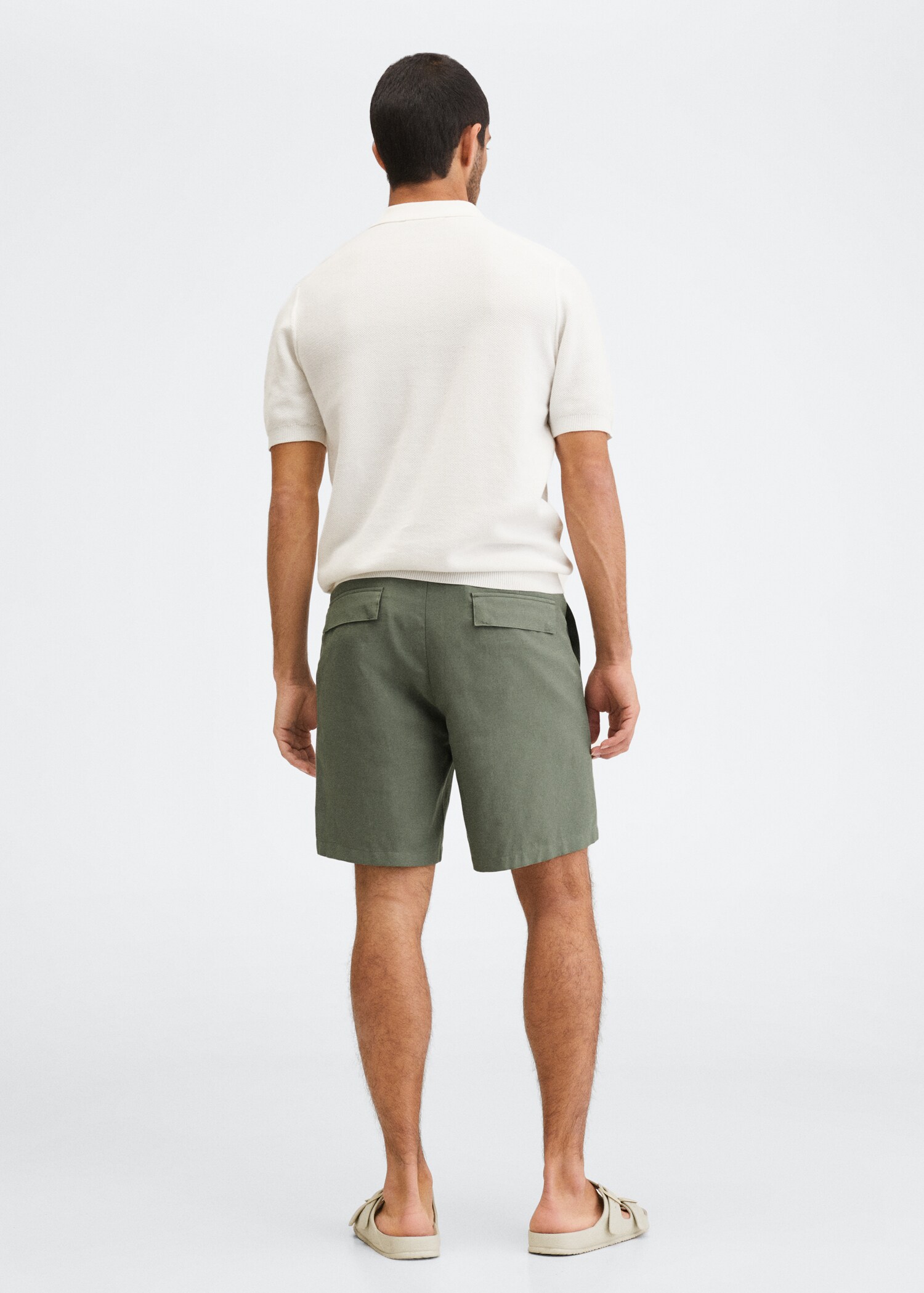 Bermudashorts aus Lyocell mit Leinen - Rückseite des Artikels