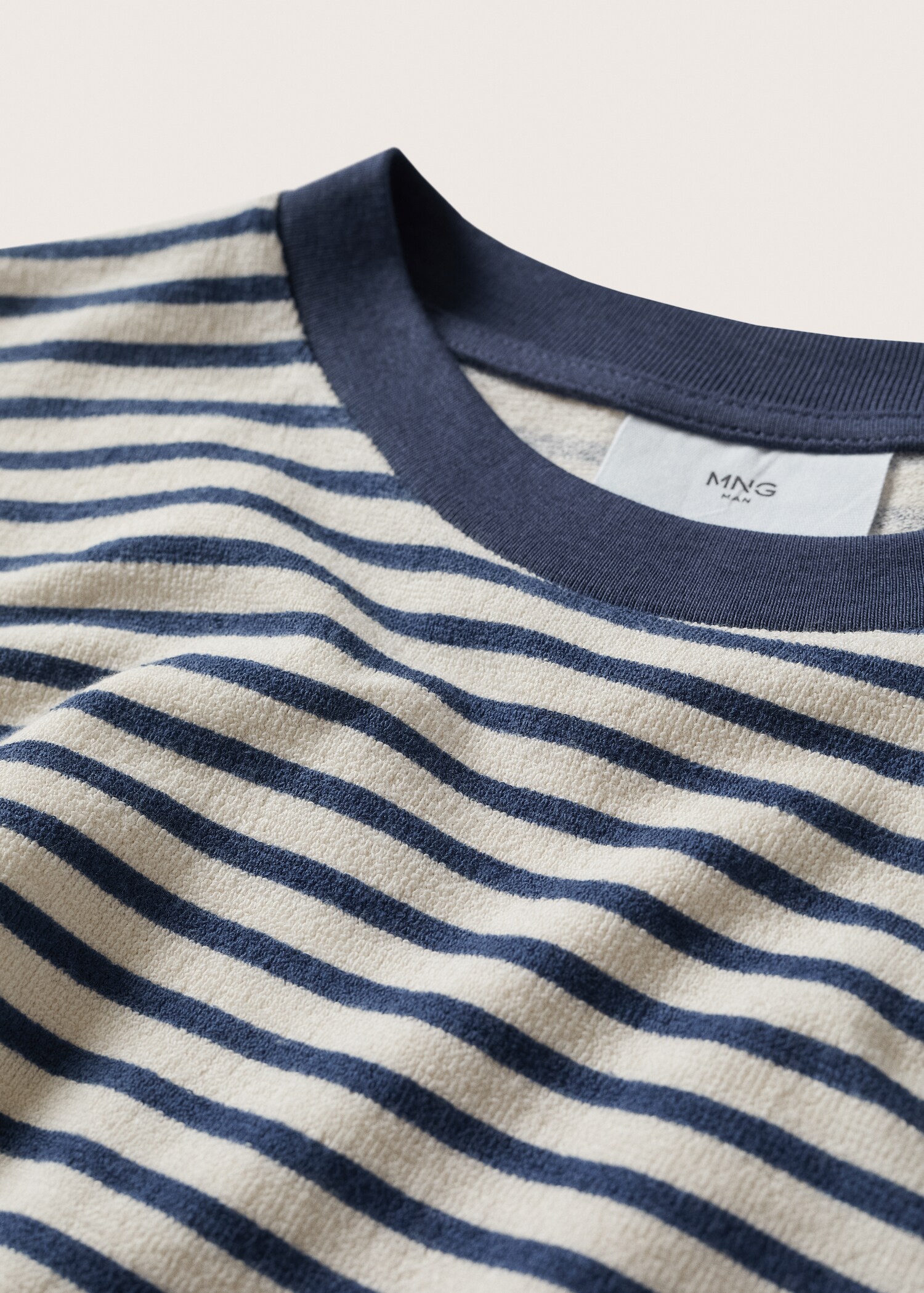 T-shirt rayures tissu éponge  - Détail de l'article 7