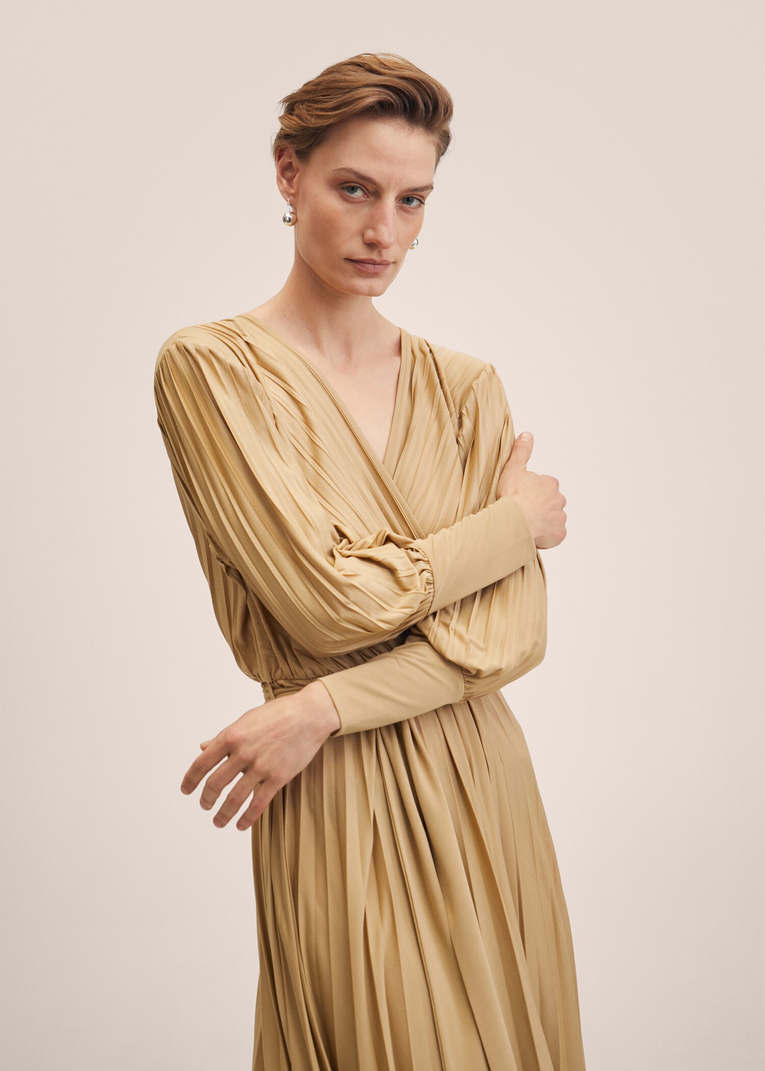 Belt pleated dress - Medium plane