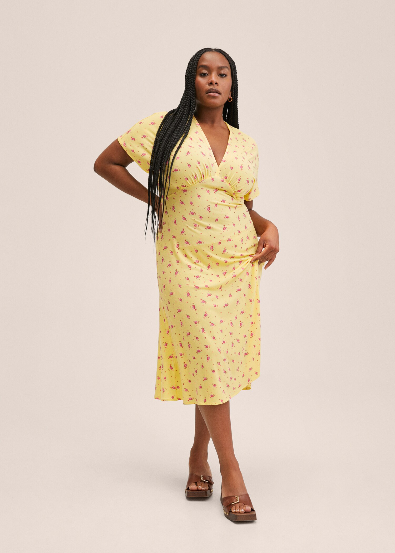 Vestido estampado midi - Detalle del artículo 3