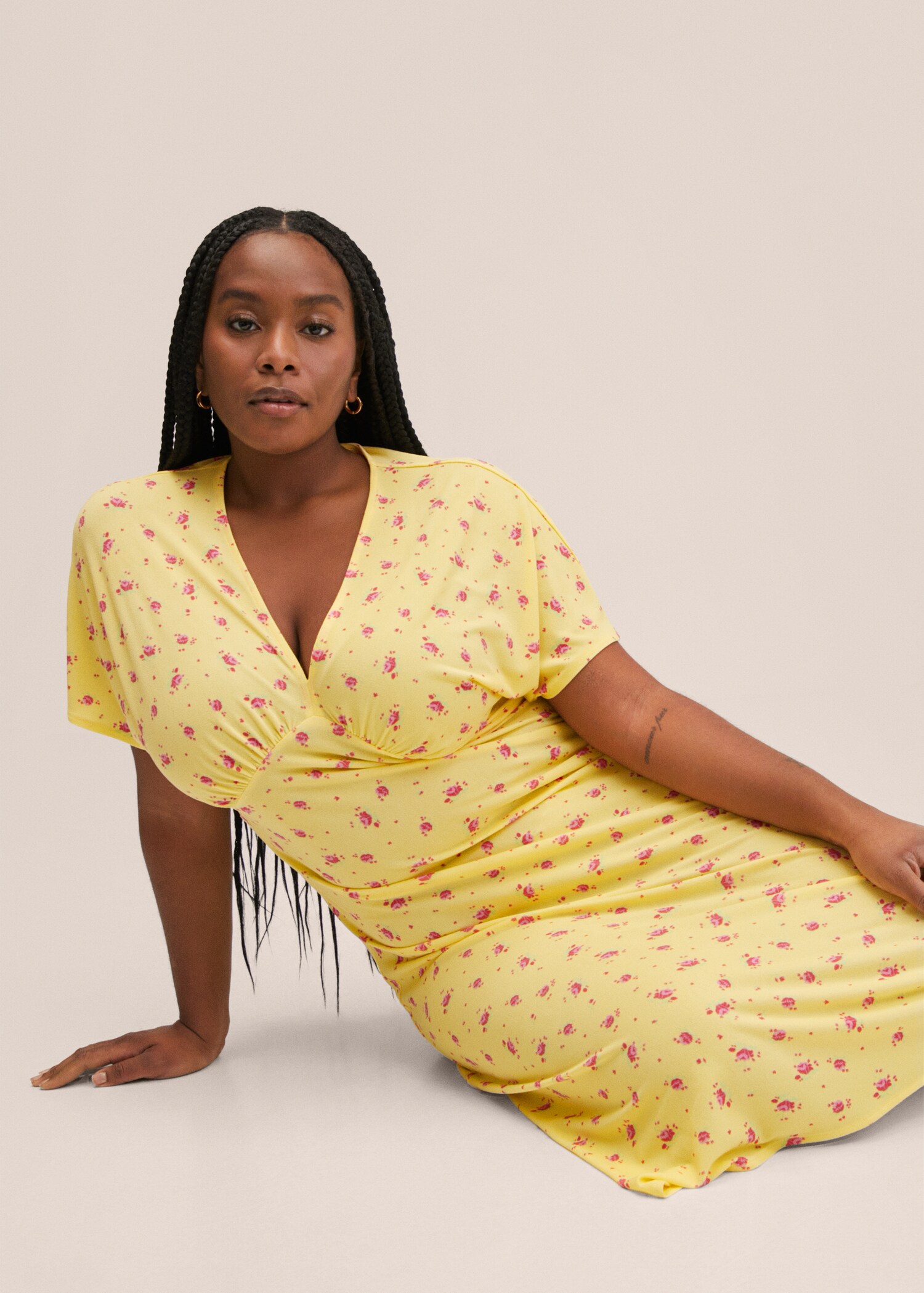 Vestido estampado midi - Detalle del artículo 5