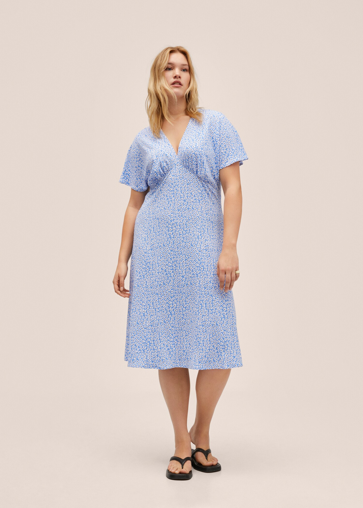 Vestido estampado midi - Detalle del artículo 3