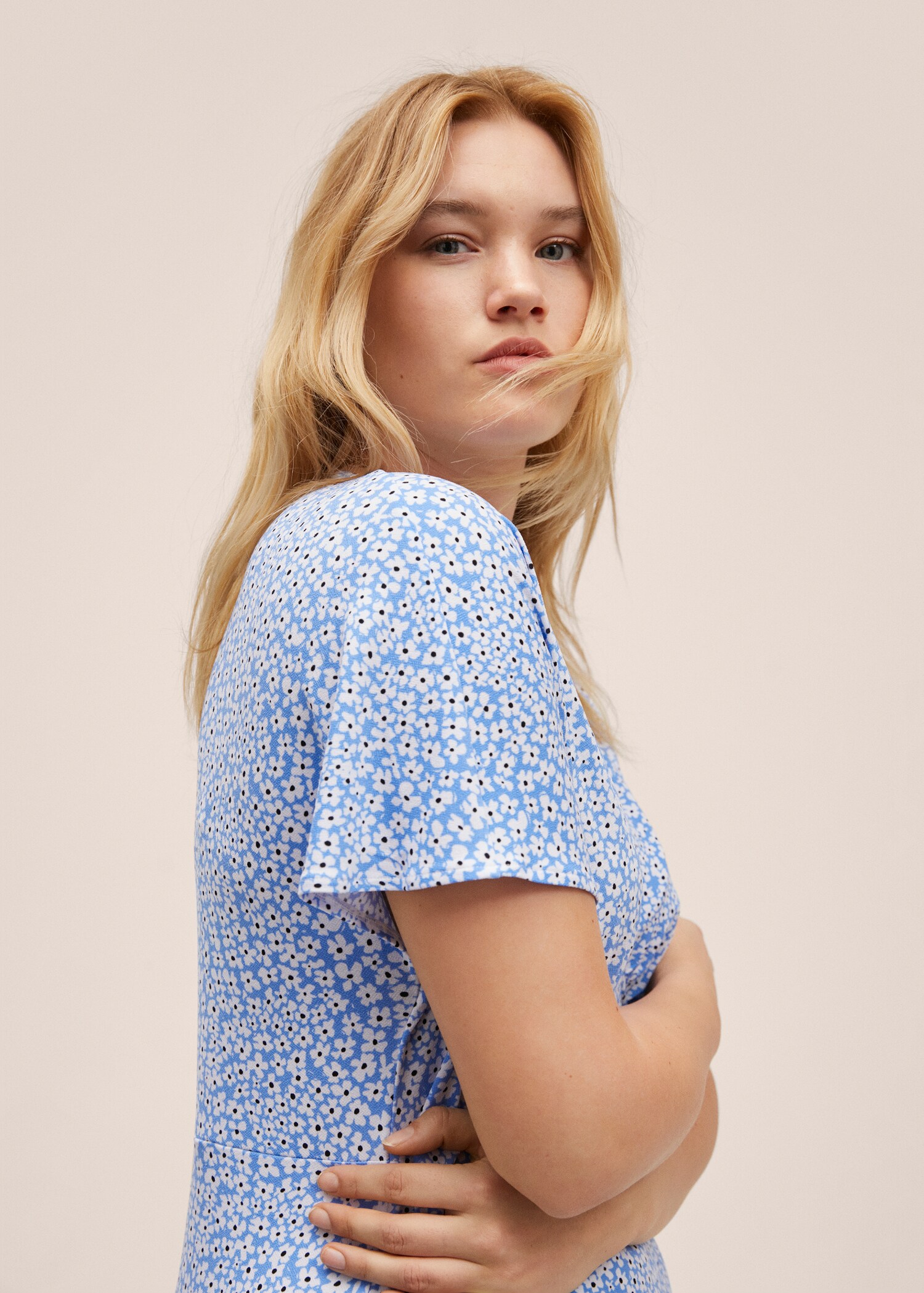 Vestido estampado midi - Detalle del artículo 4