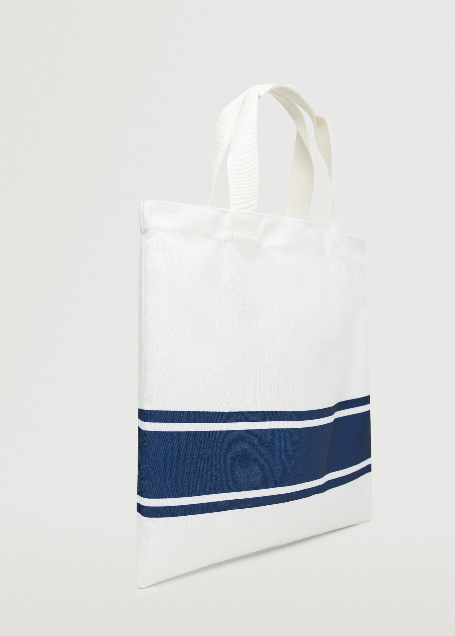 Pruhovaná kabelka shopper - Náhled ve středové rovině