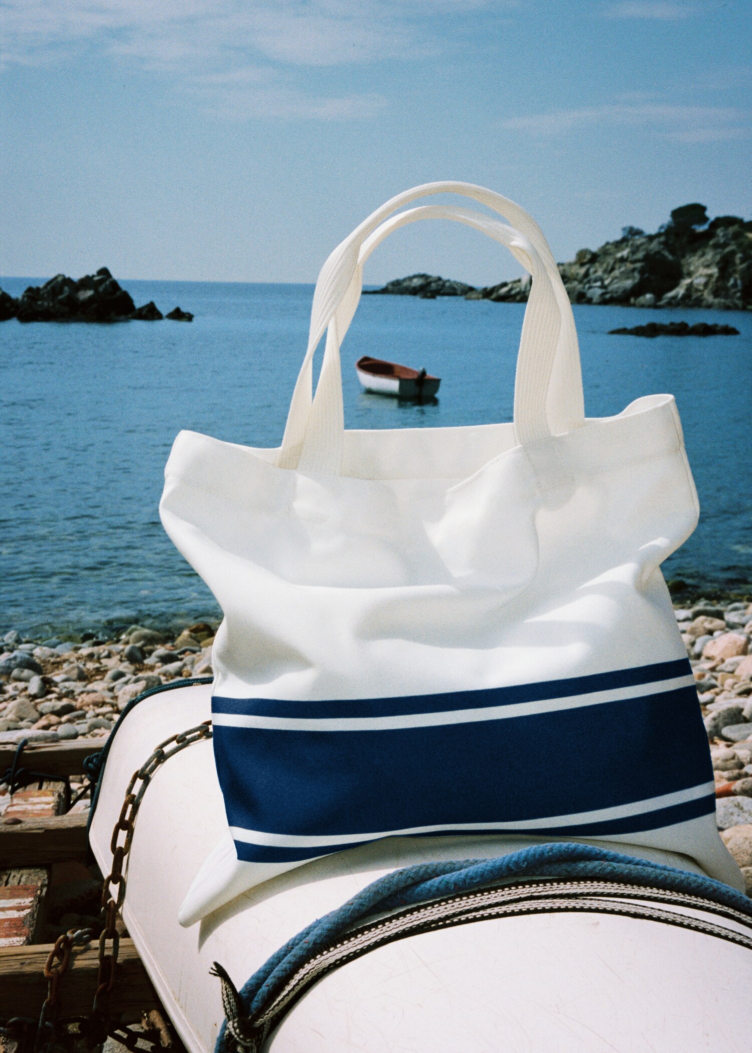 Pruhovaná kabelka shopper - Detail zboží 9
