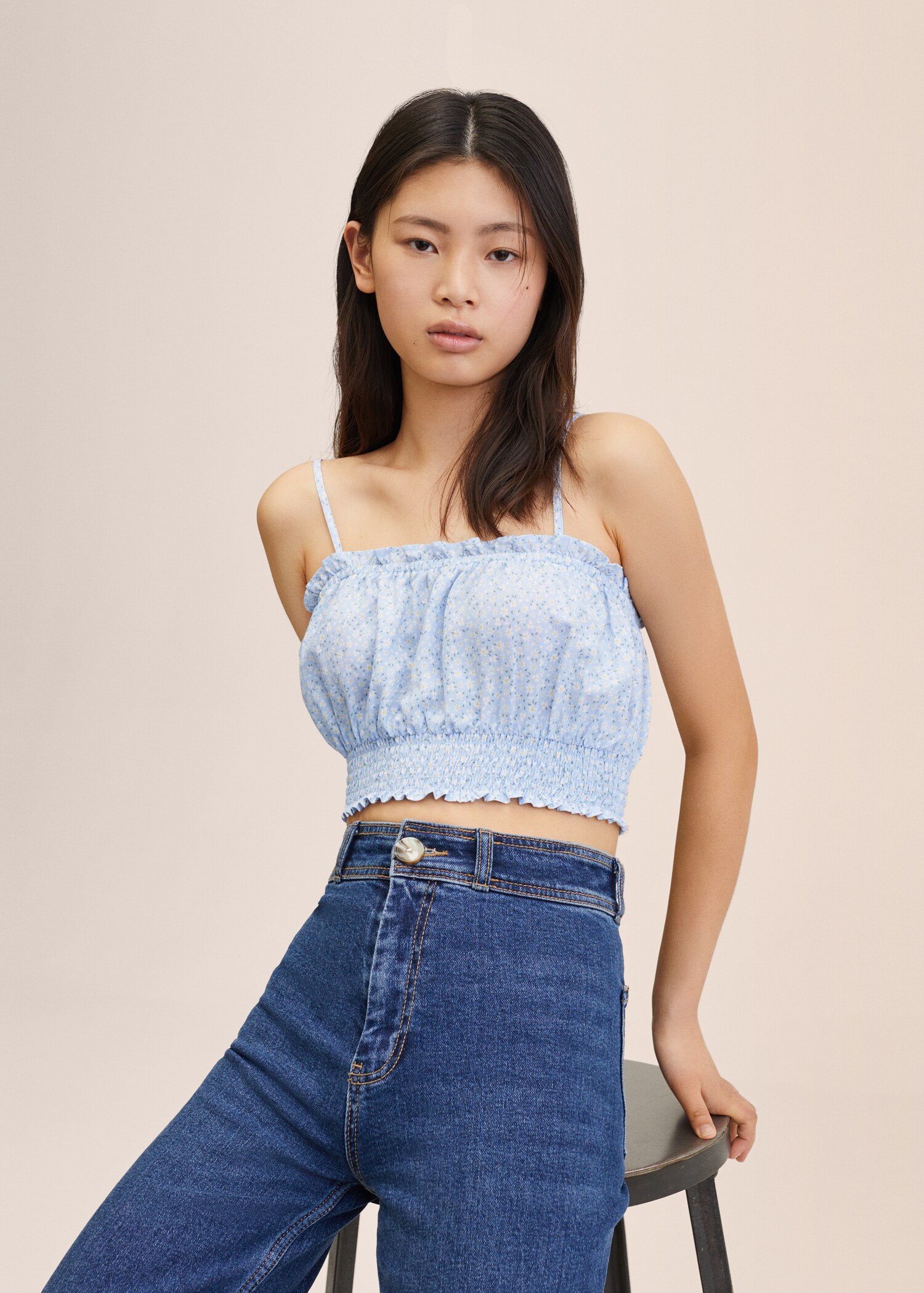 Crop top à fleurs - Détail de l'article 3