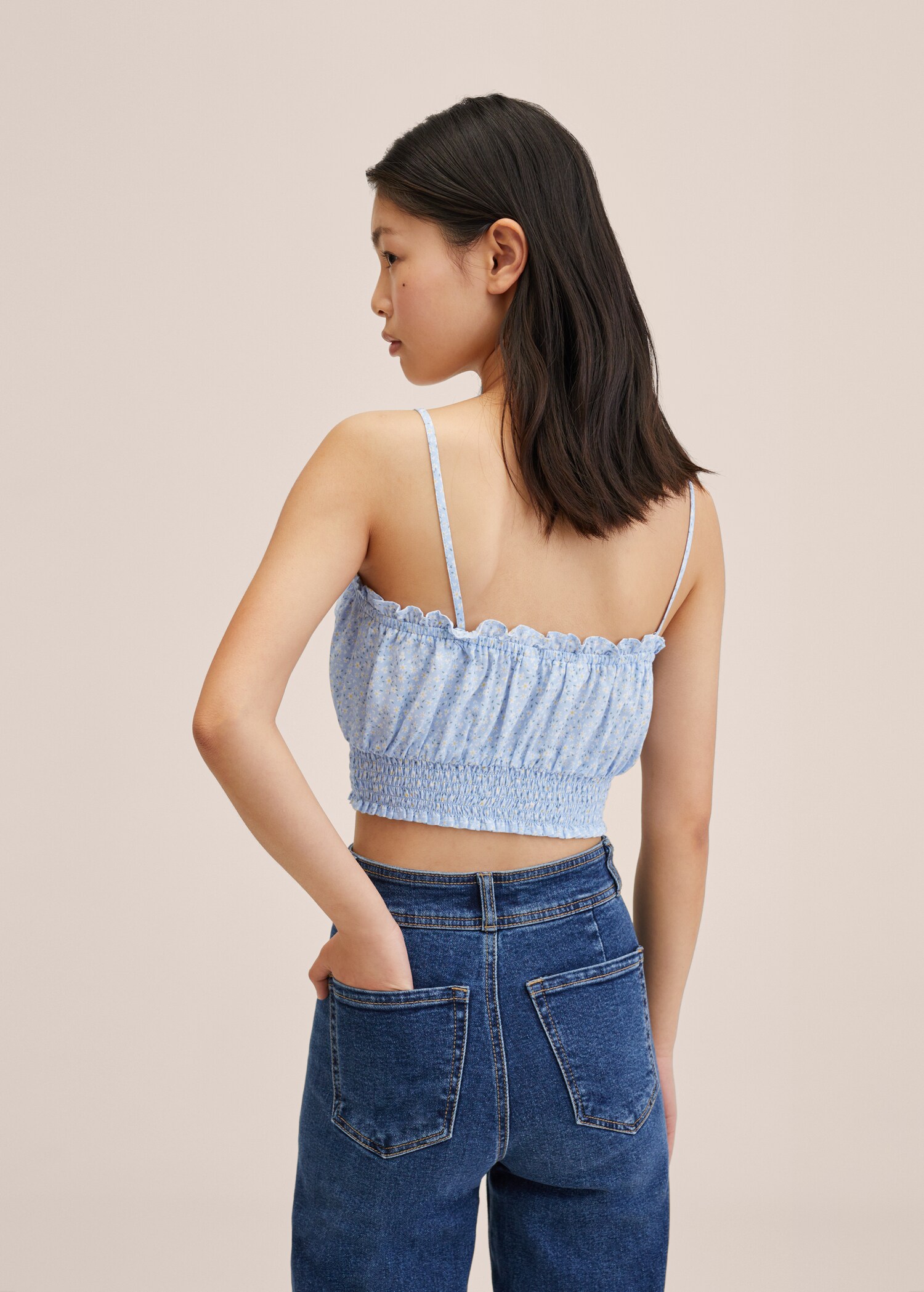 Crop top à fleurs - Verso de l’article