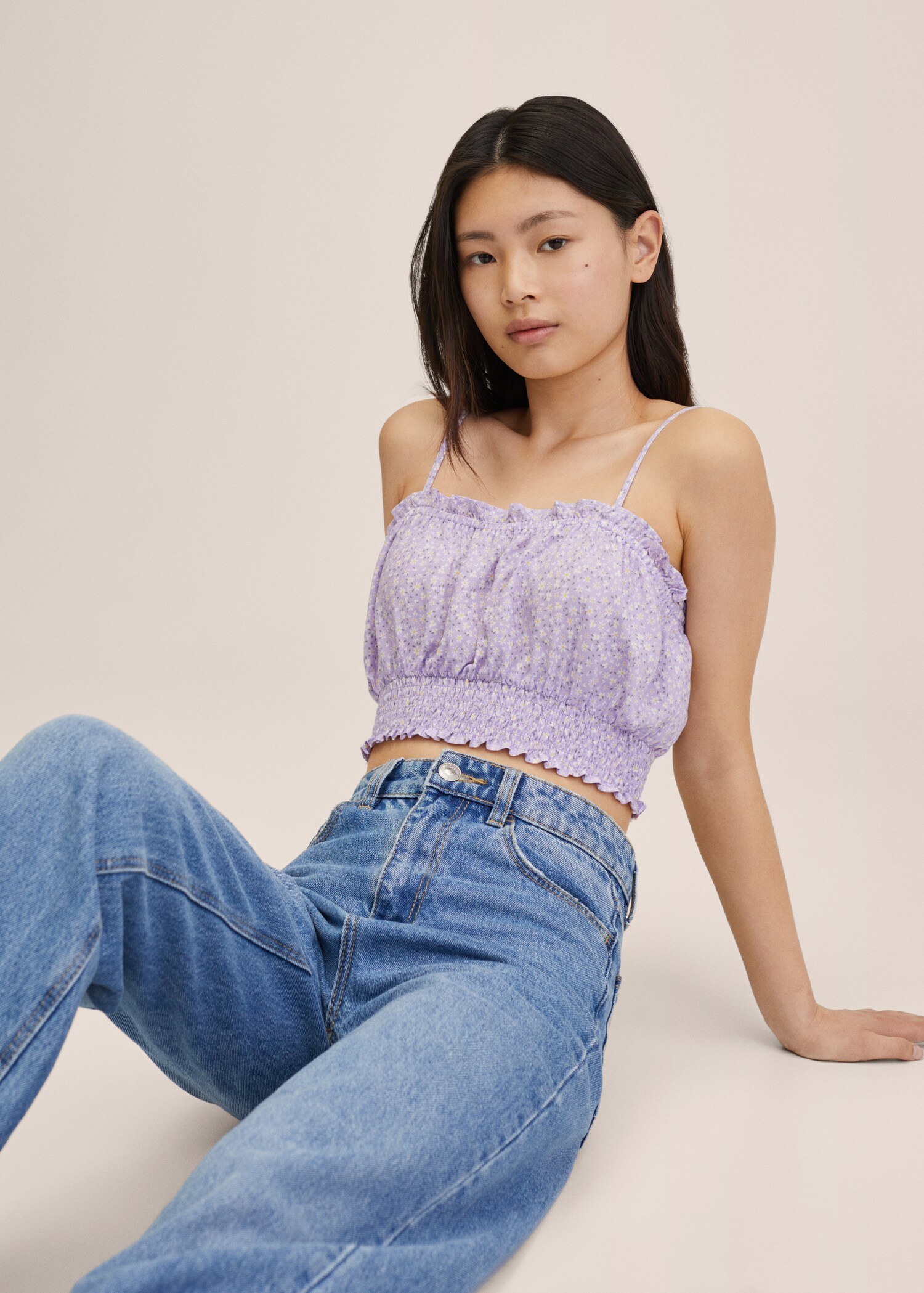 Floral crop top - Medium plane