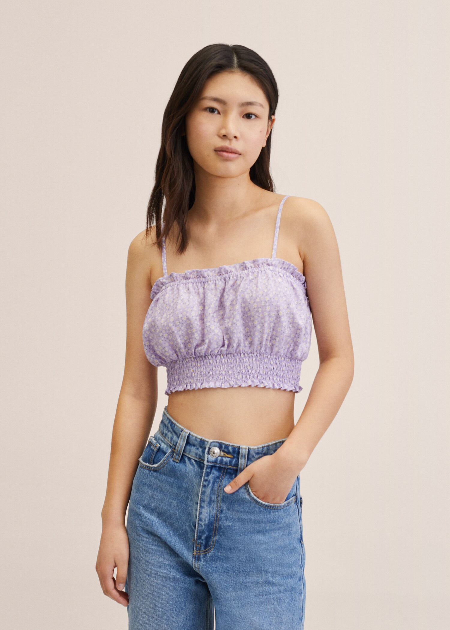 Floral crop top - Details of the article 2