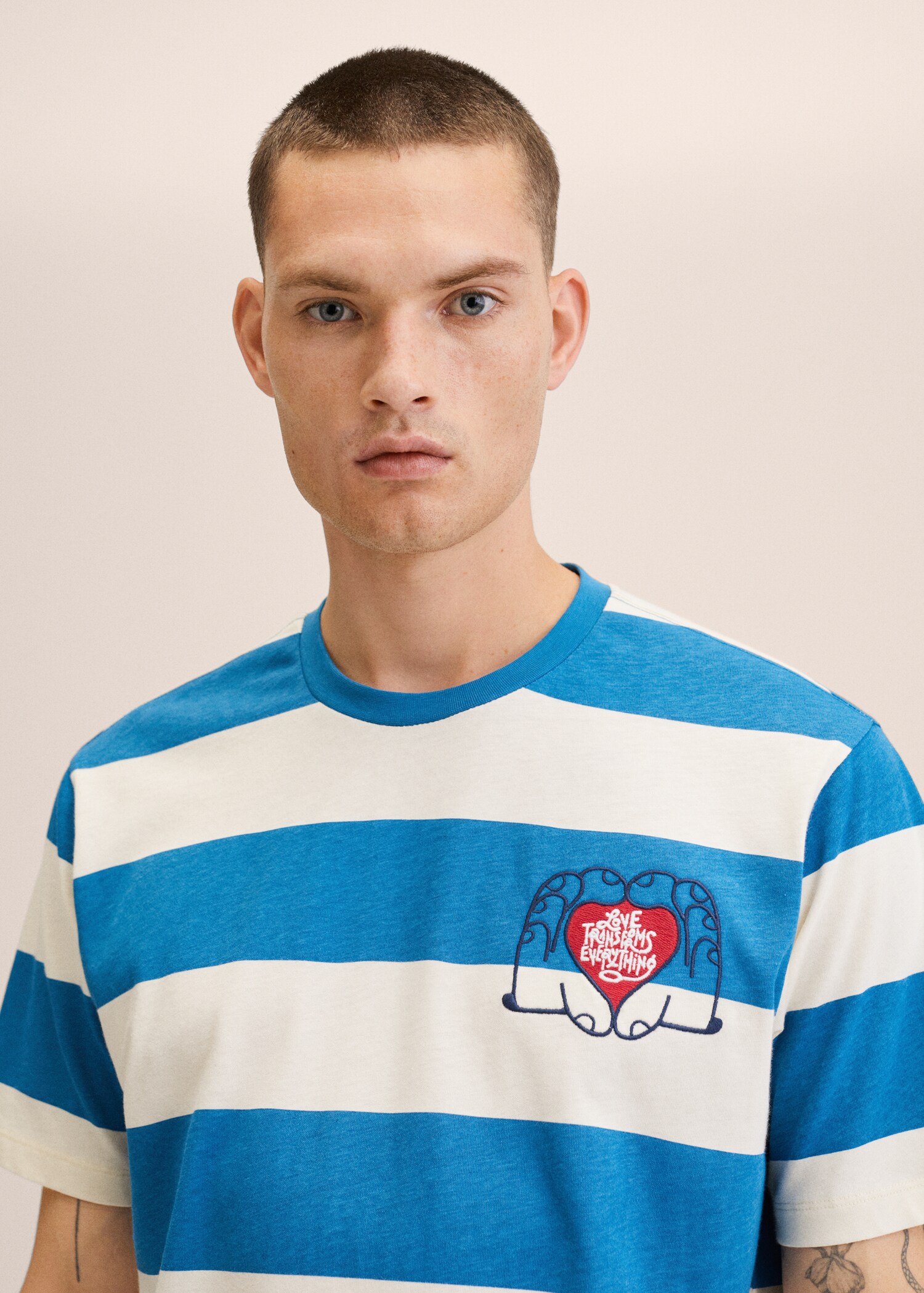 Camiseta rayas estampada - Detalle del artículo 1