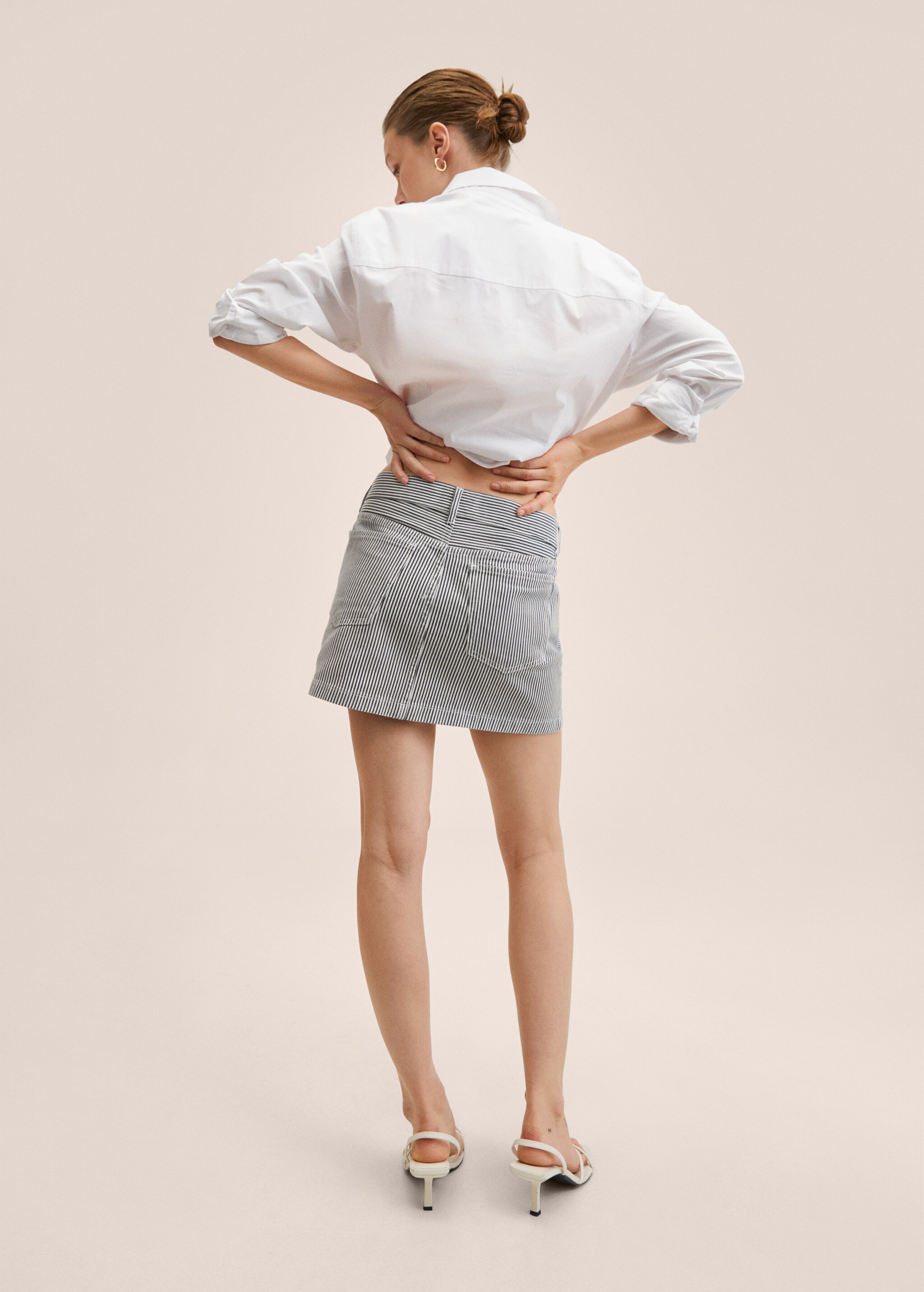 Minifalda denim rayas - Reverso del artículo