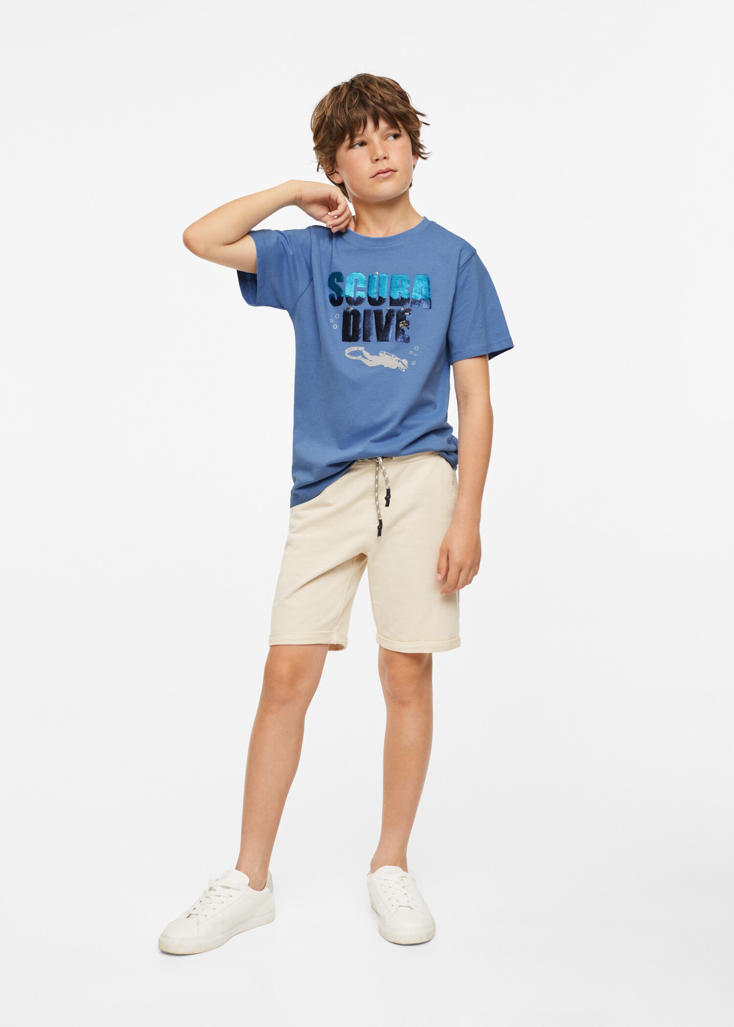 Camiseta lentejuelas reversibles - Plano medio