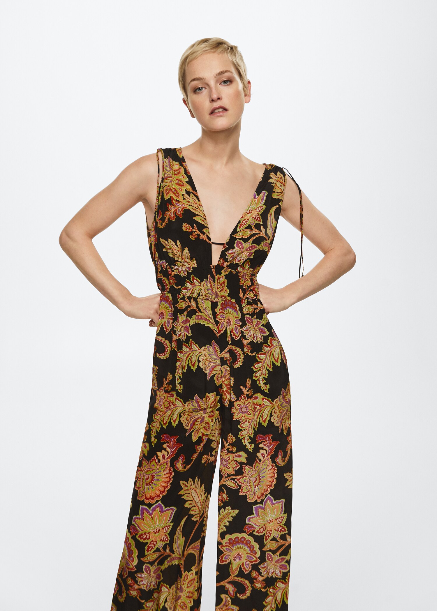 Floral fluid jumpsuit - Medium plane