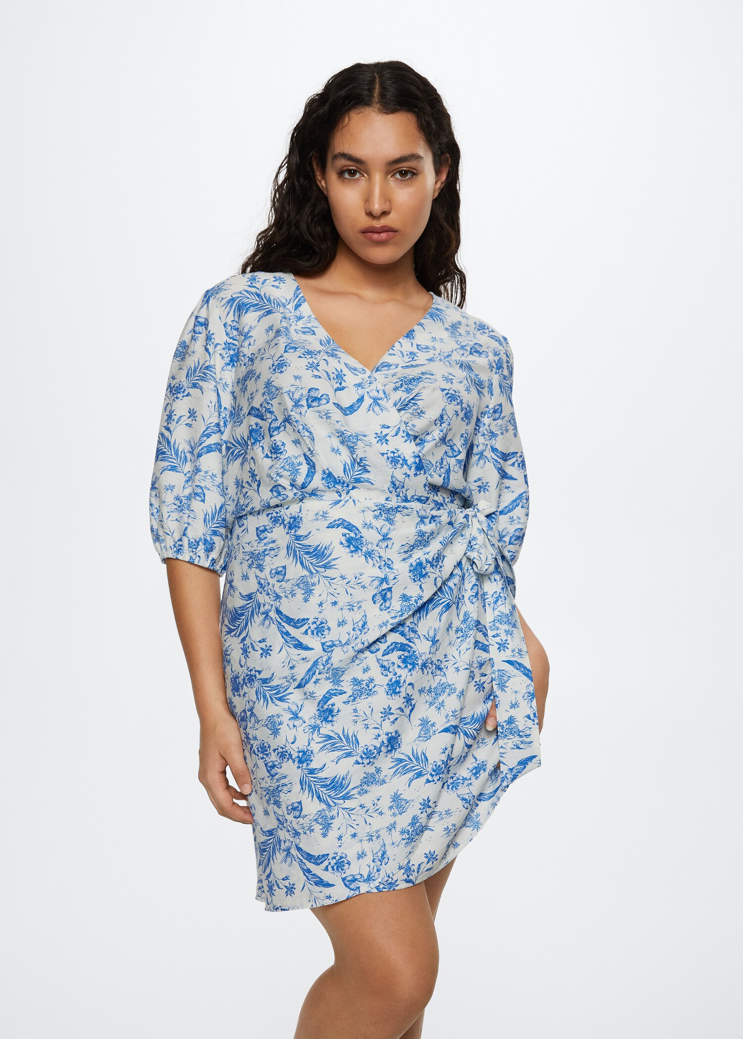 Print wrap dress - Details of the article 3
