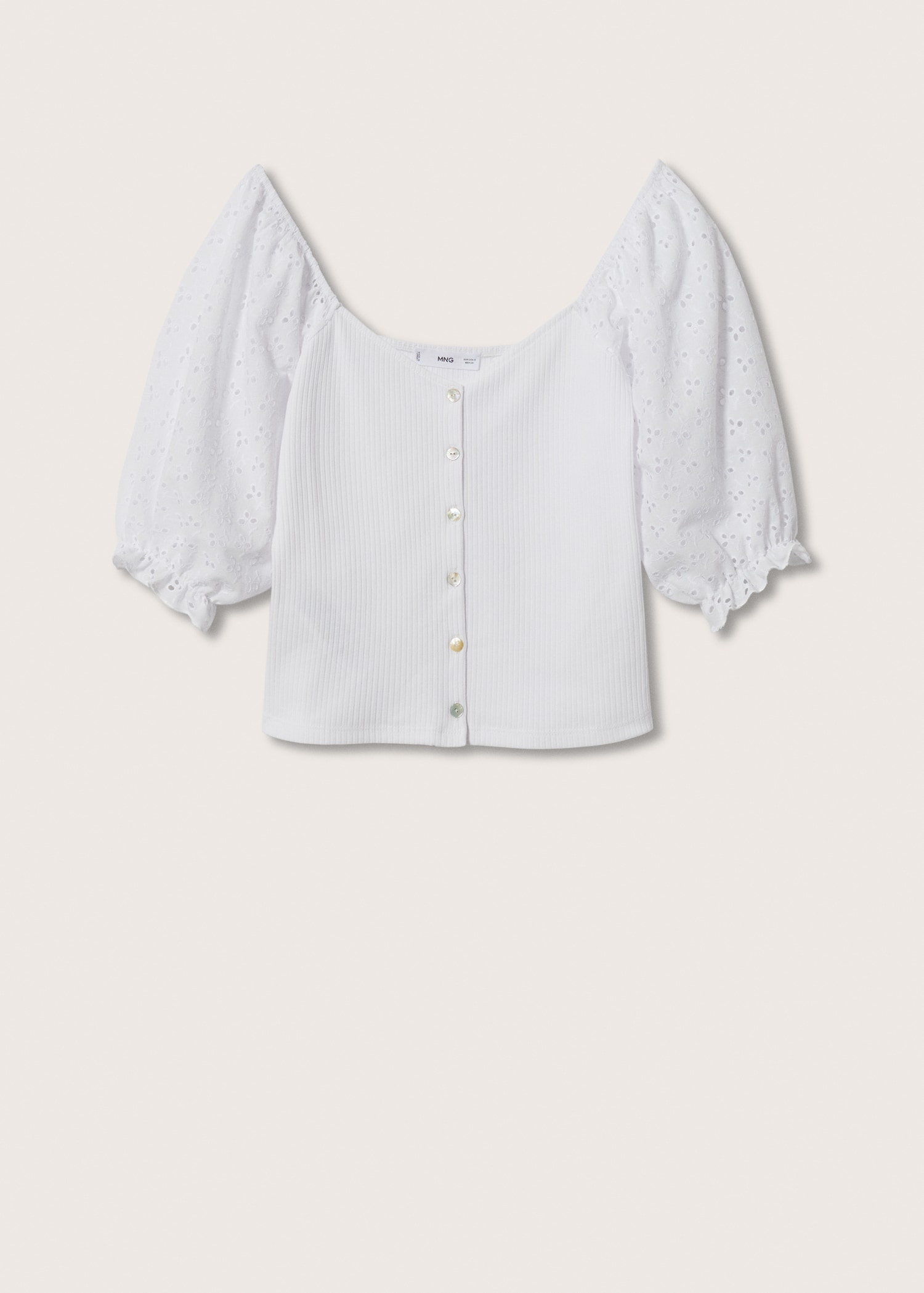 Embroidered sleeve T-shirt - Article without model