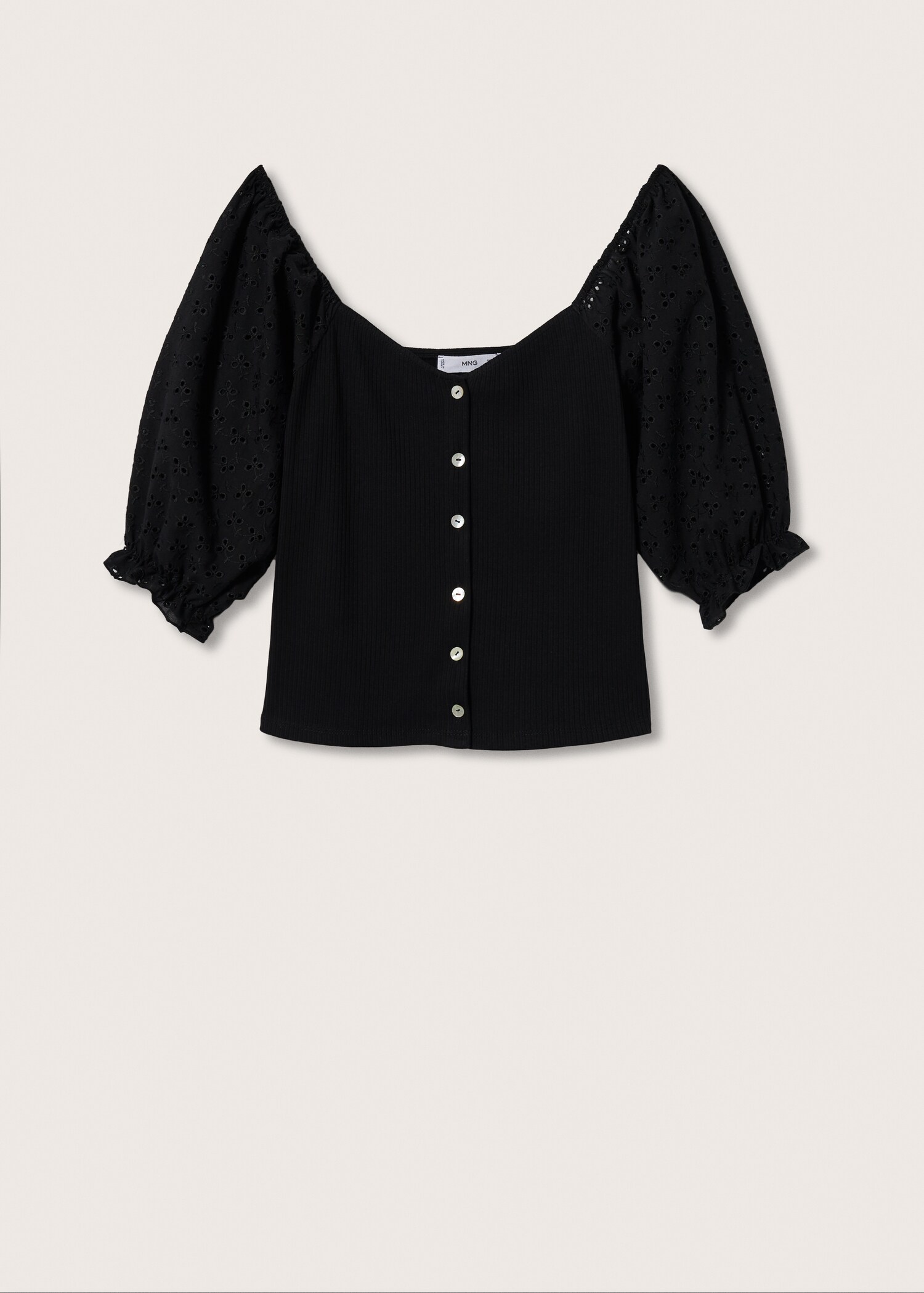 Embroidered sleeve T-shirt - Article without model