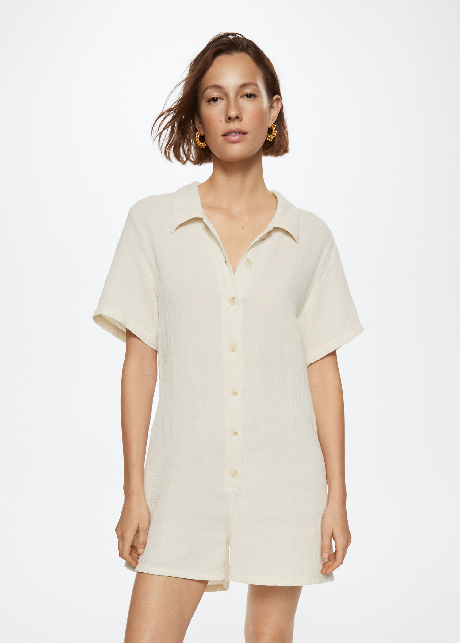 Cotton cheesecloth jumpsuit - Medium plane