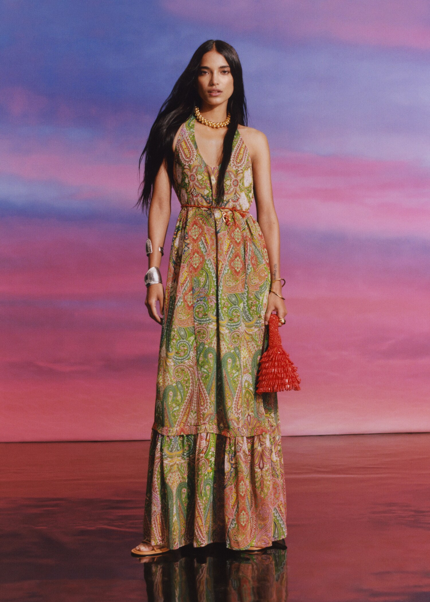 Paisley chiffon dress - Details of the article 7