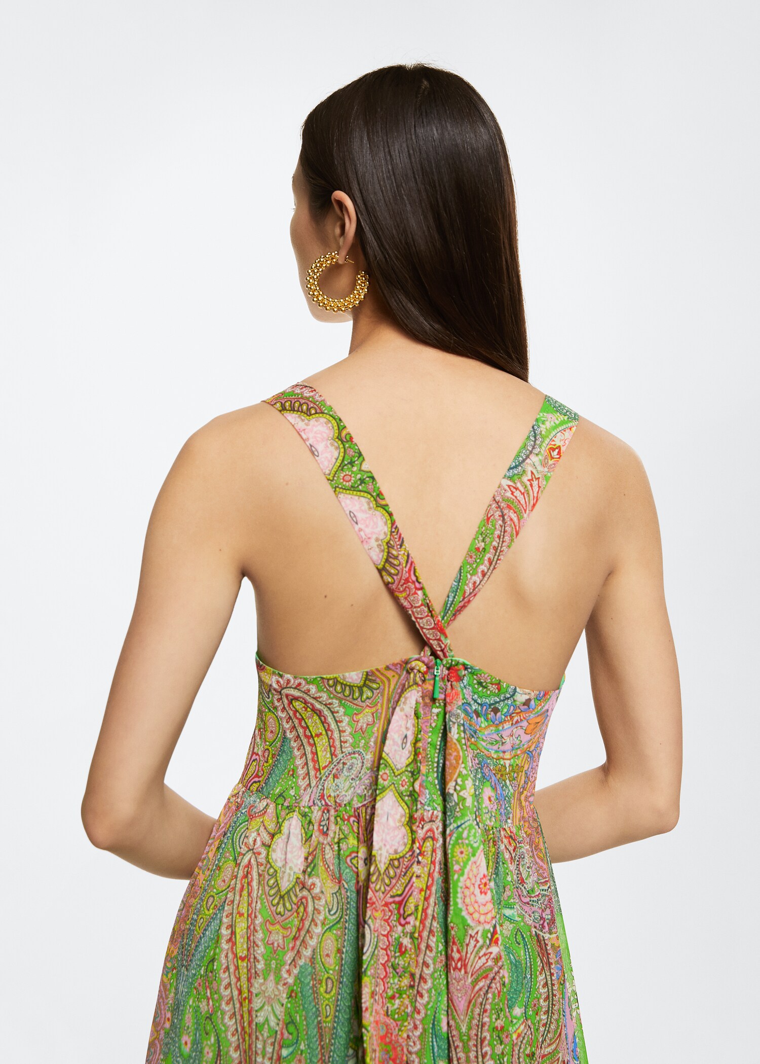 Paisley chiffon dress - Reverse of the article