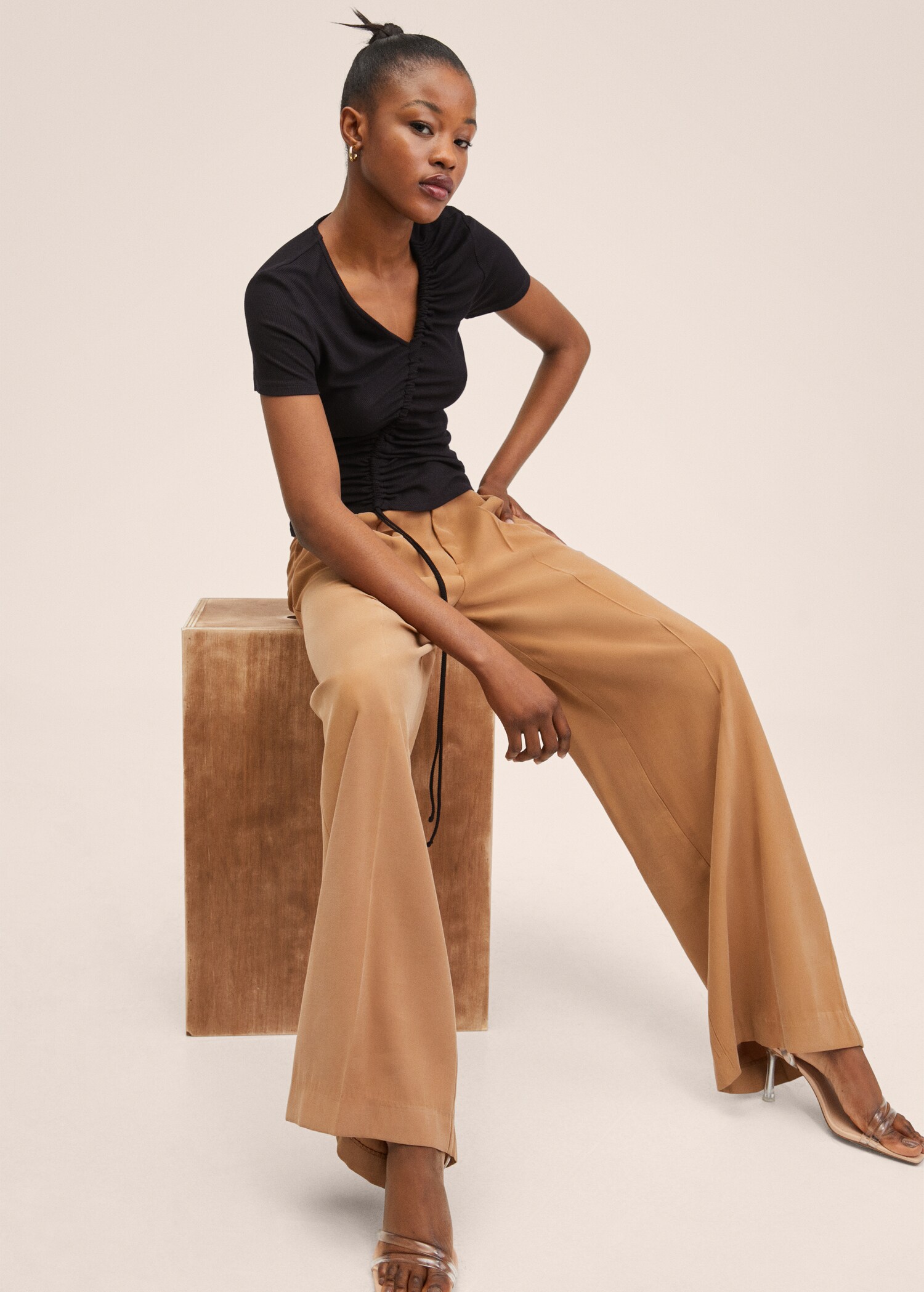 Ruched detail T-shirt - Details of the article 2