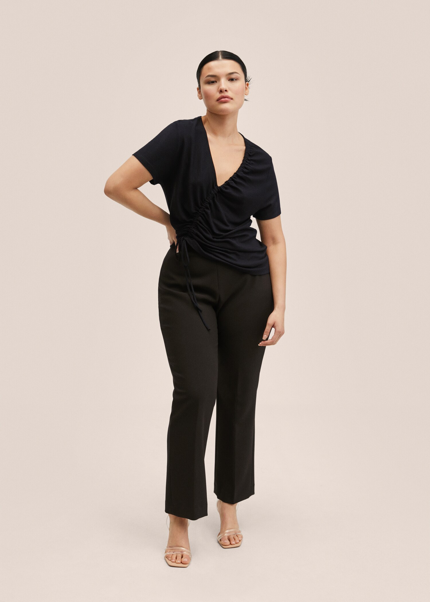 Ruched detail T-shirt - Details of the article 3
