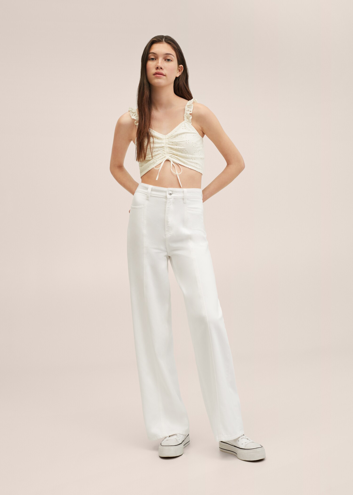 Floral embroidered top - Medium plane