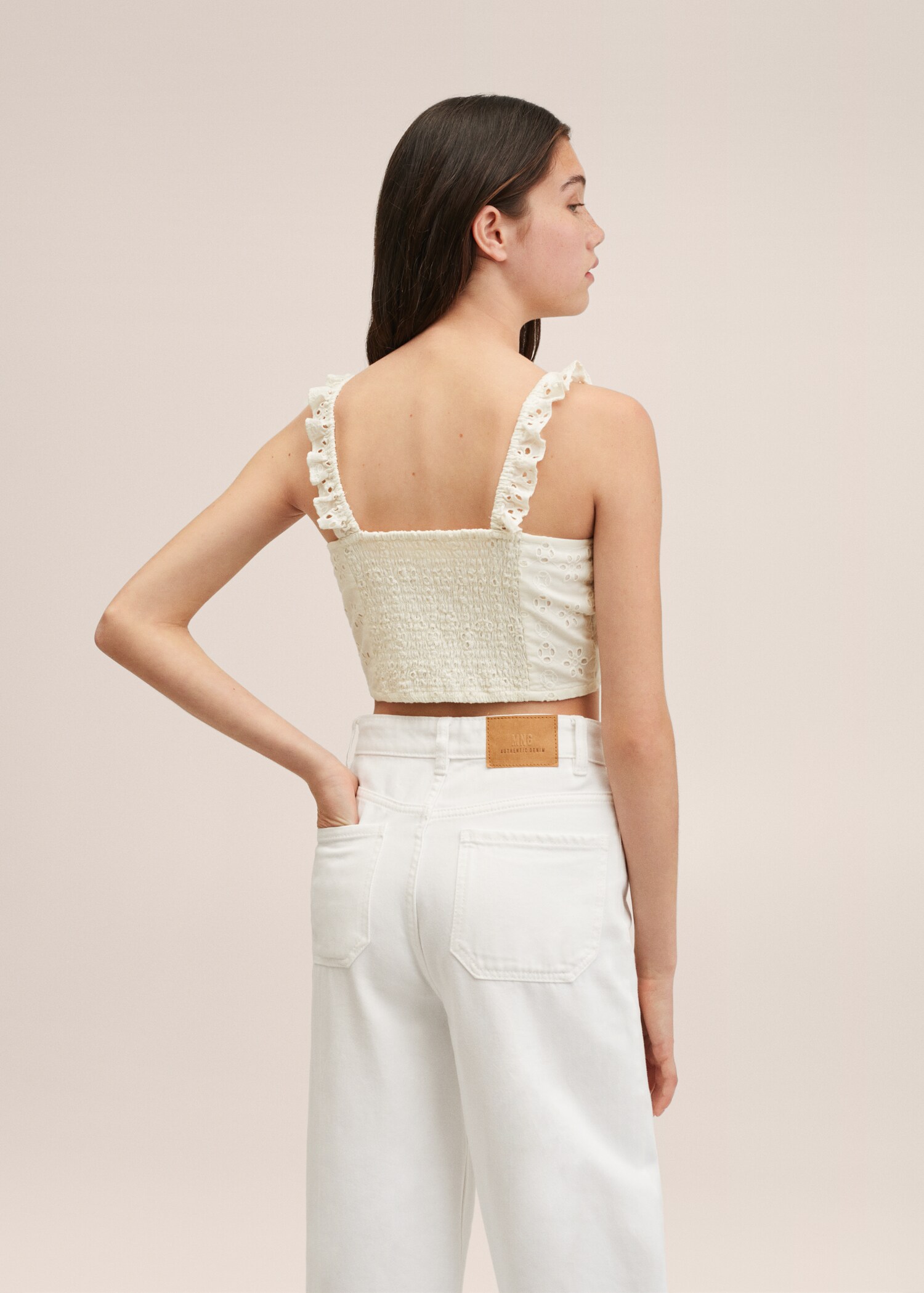 Floral embroidered top - Reverse of the article
