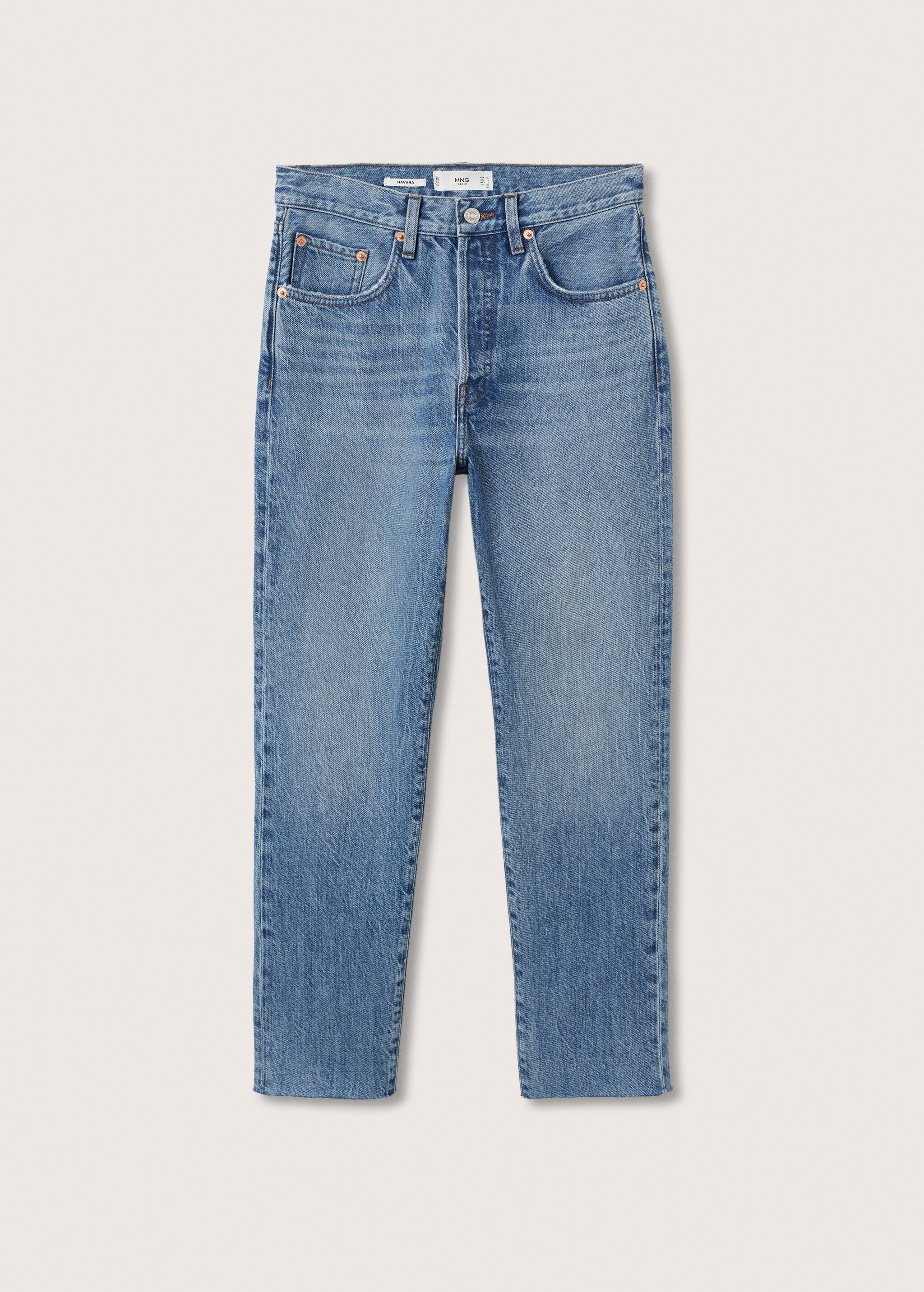 Highwaist straight cropped jeans - Article without model