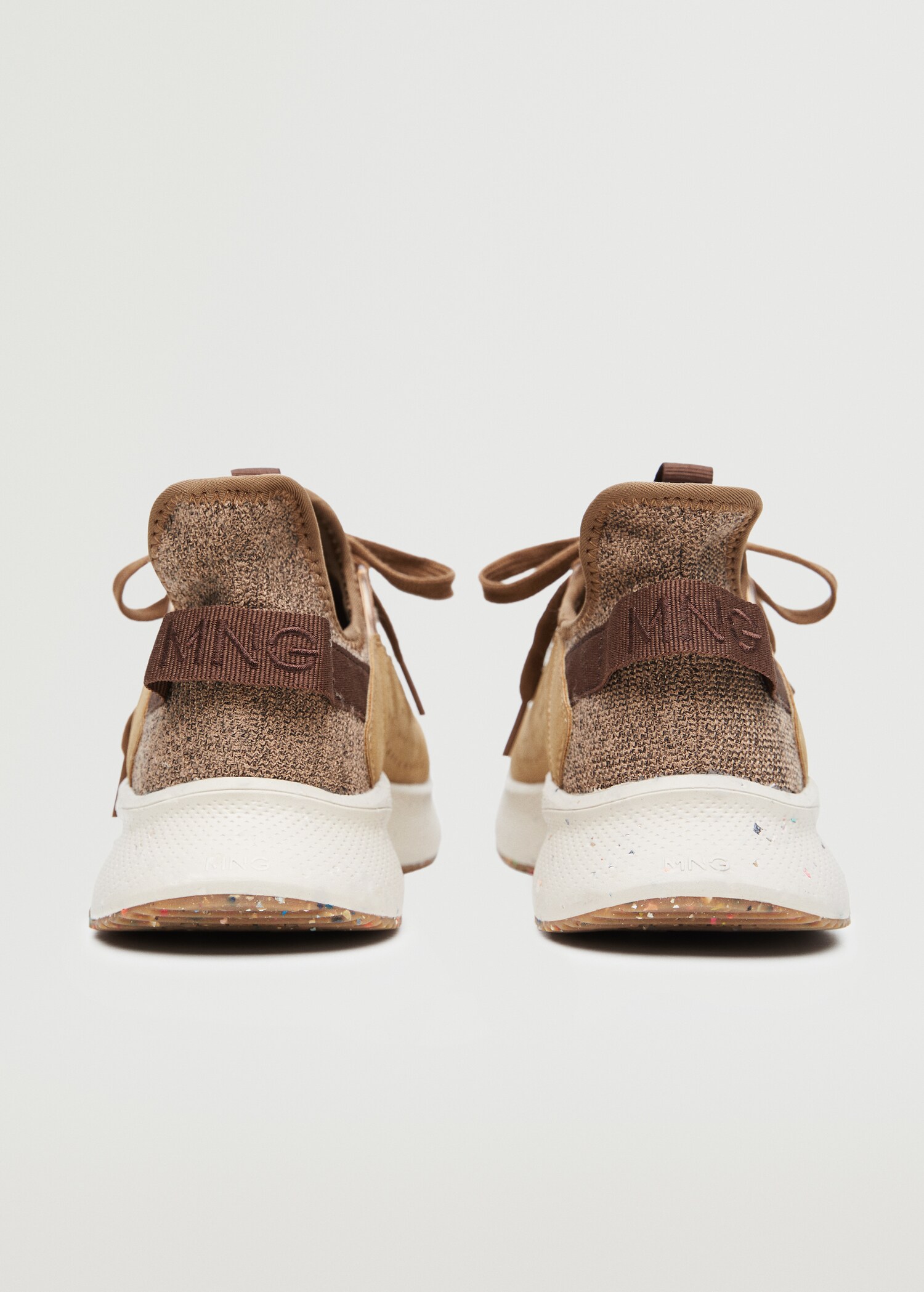 Lace-up mixed sneakers - Details of the article 2