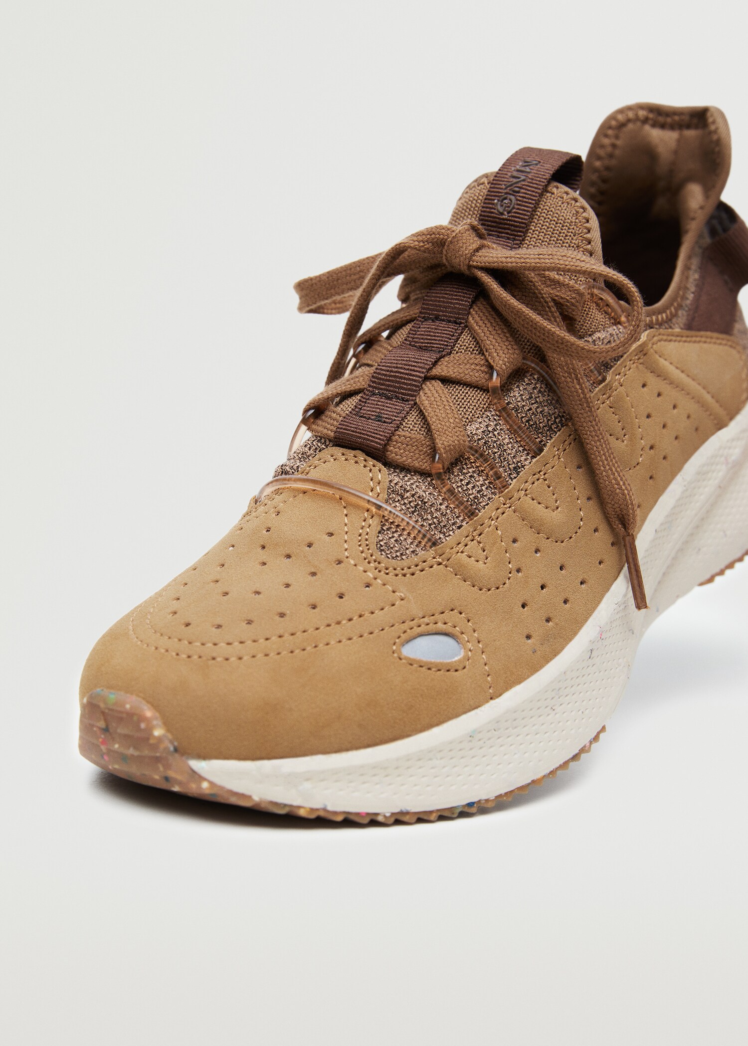 Lace-up mixed sneakers - Details of the article 3